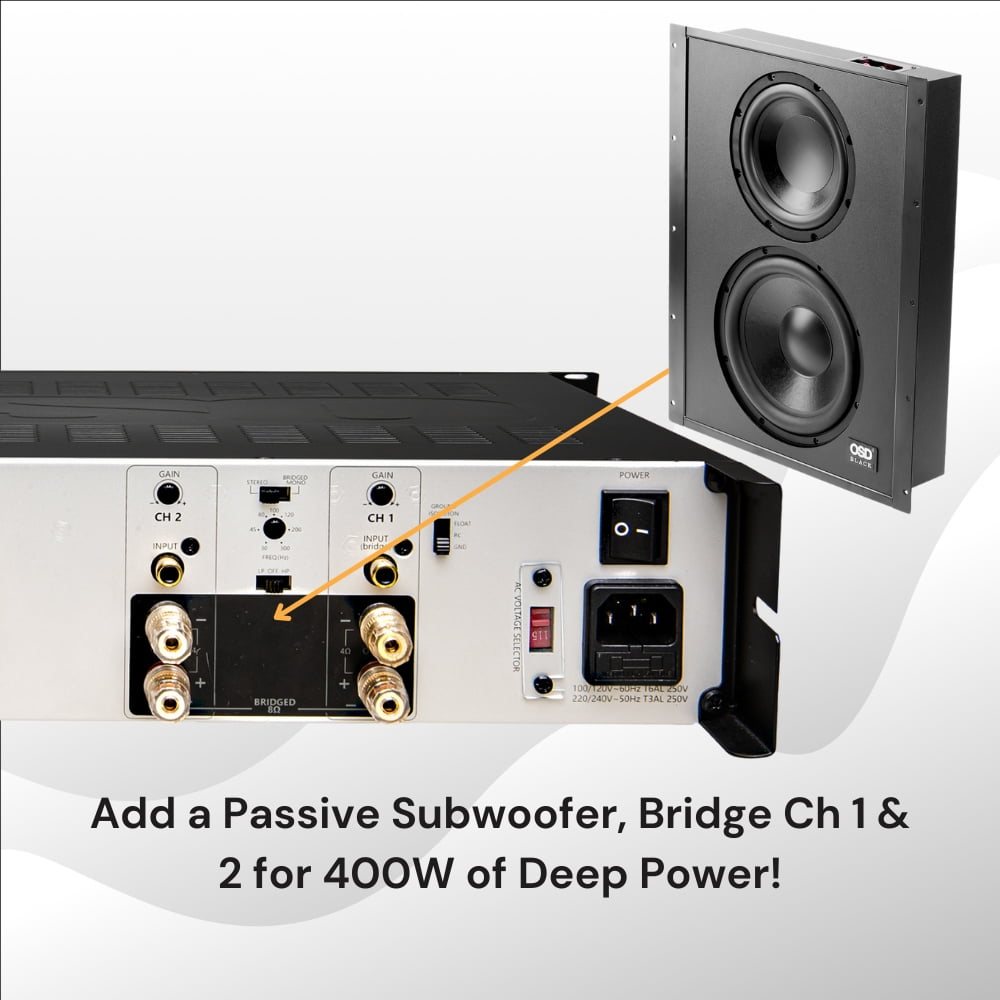 OSD Audio Nero HTX6150 6-Channel Home Theater Amplifier, High-Power Class D Multi-Zone Audio System (Black, 15.16 in x 16.81 in x 3.46 in) aaj5z