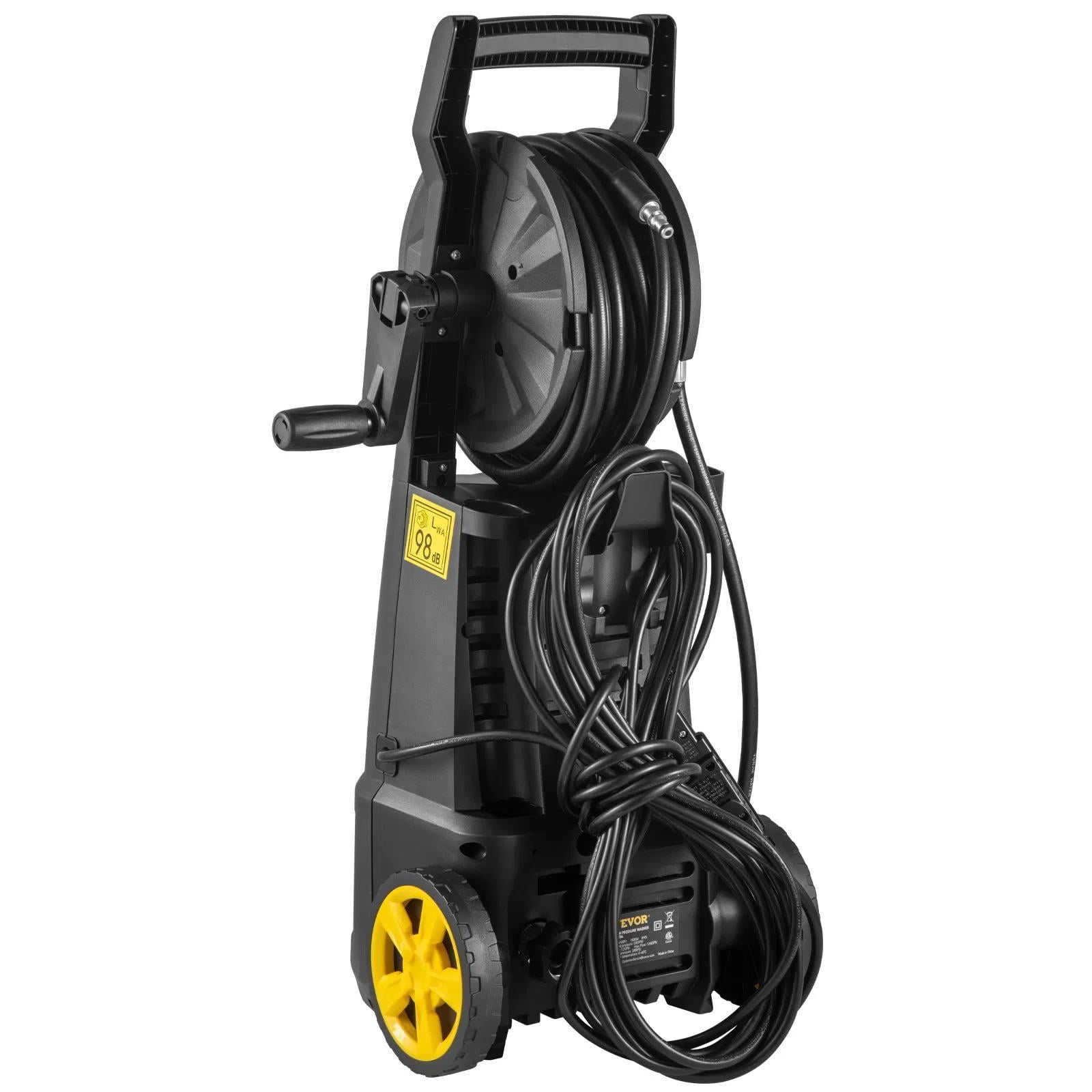 Generic Electric Pressure Washer, 2000 PSI Power Washer with 30 ft Hose and 5 Quick Connect Nozzles (Black, 2000 PSI) mhd2p