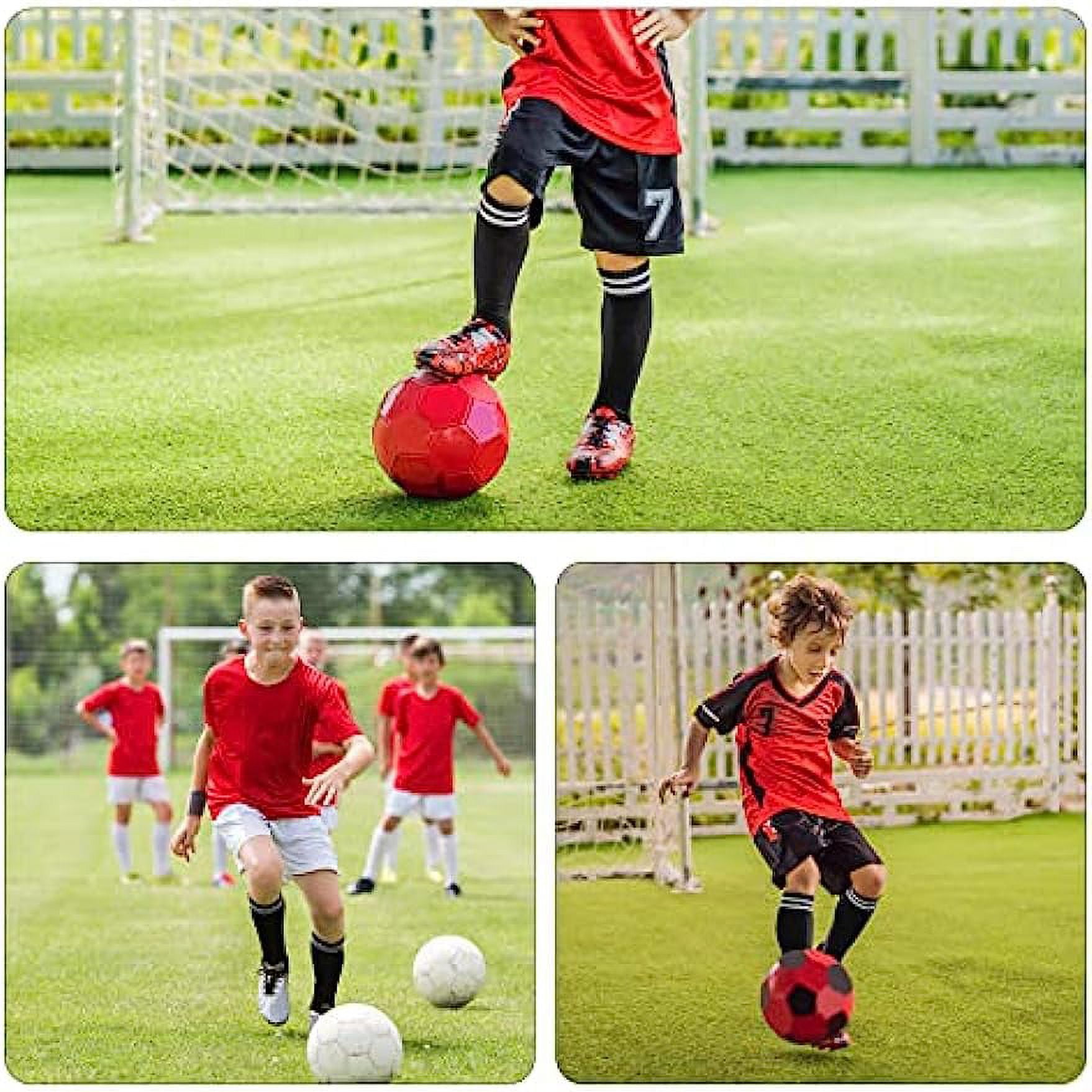 Totowood Kids Football Socks Breathable Athletic Soccer Training Gear (Black, 2 Pair Pack) 3o2ft