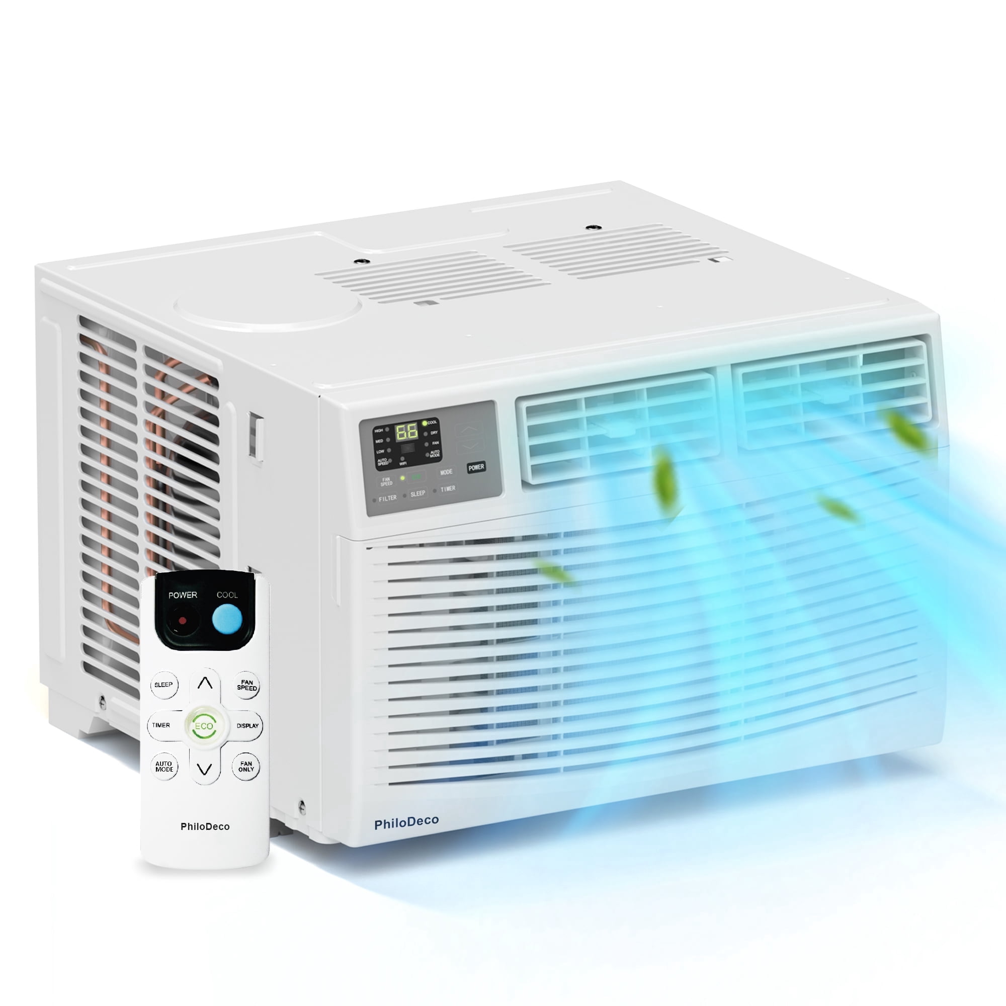 PhiloDeco 14000 BTU Window Air Conditioner, Quiet Cooling for Rooms up to 700 sq ft (White, 14000 BTU) 69s1c