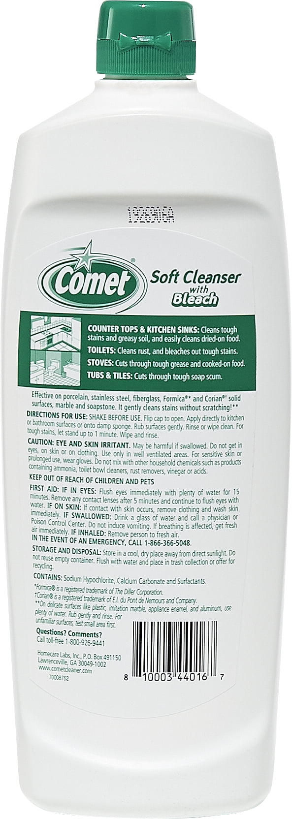 Comet Cleanser Cream with Bleach, Scratch-Free Multi-Surface Cleaner (6 Pack, 24 oz) ib95d