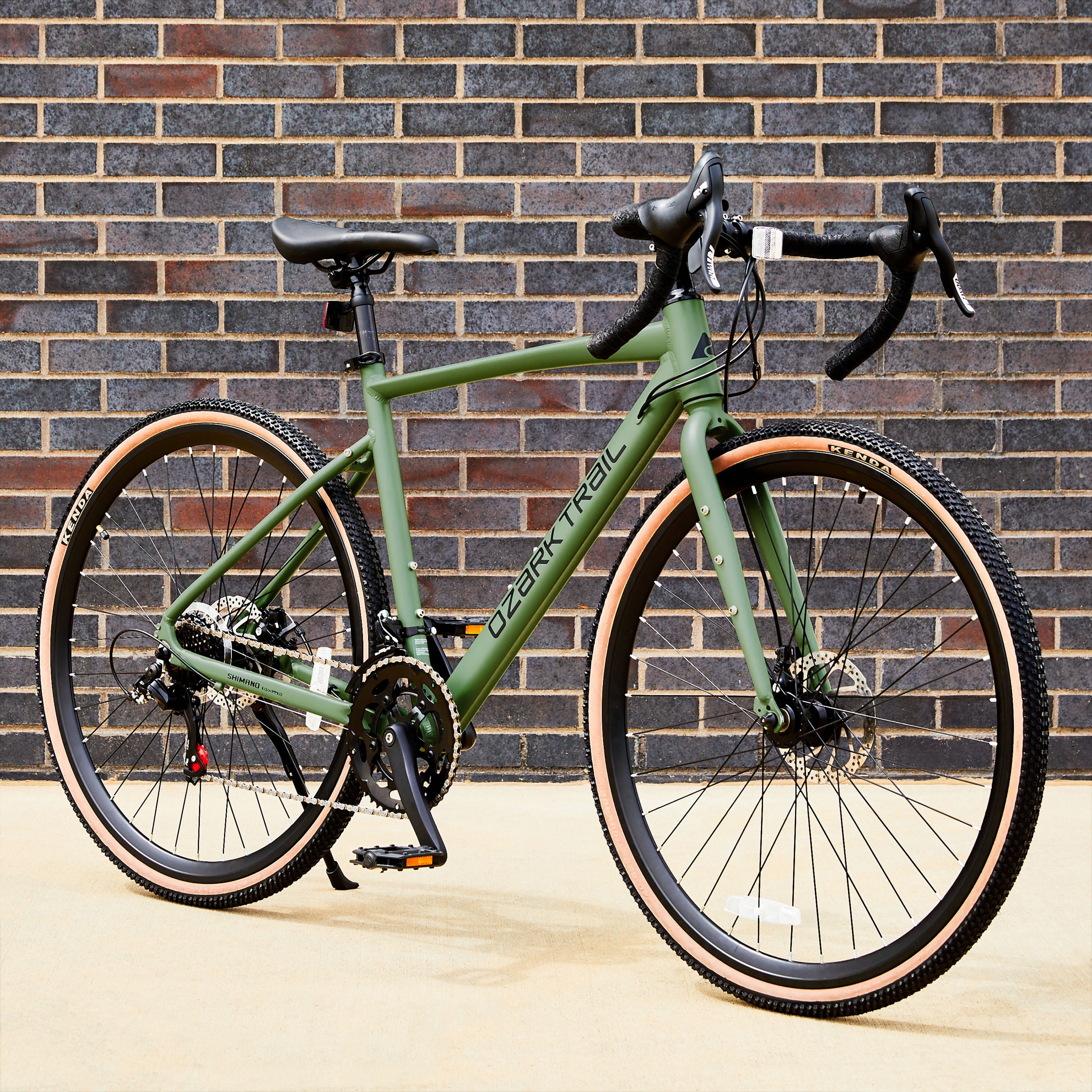 Ozark Trail 700C G.1 Explorer Drop Bar Gravel Bike (Green, Small Frame) ngbju