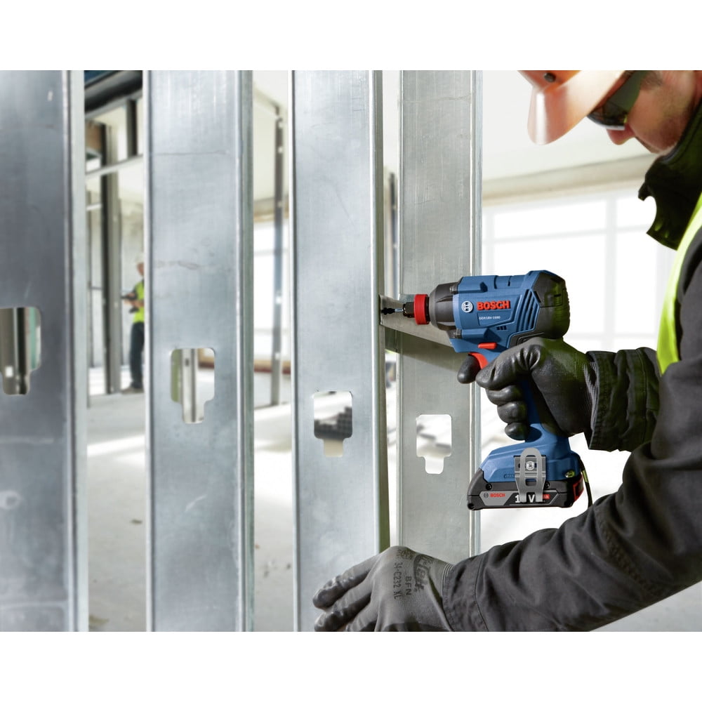 Bosch GDX18V-1600B12-RT Freak 18V Cordless Two-In-One Impact Driver Kit (Refurbished, 2 Ah) l3v8a