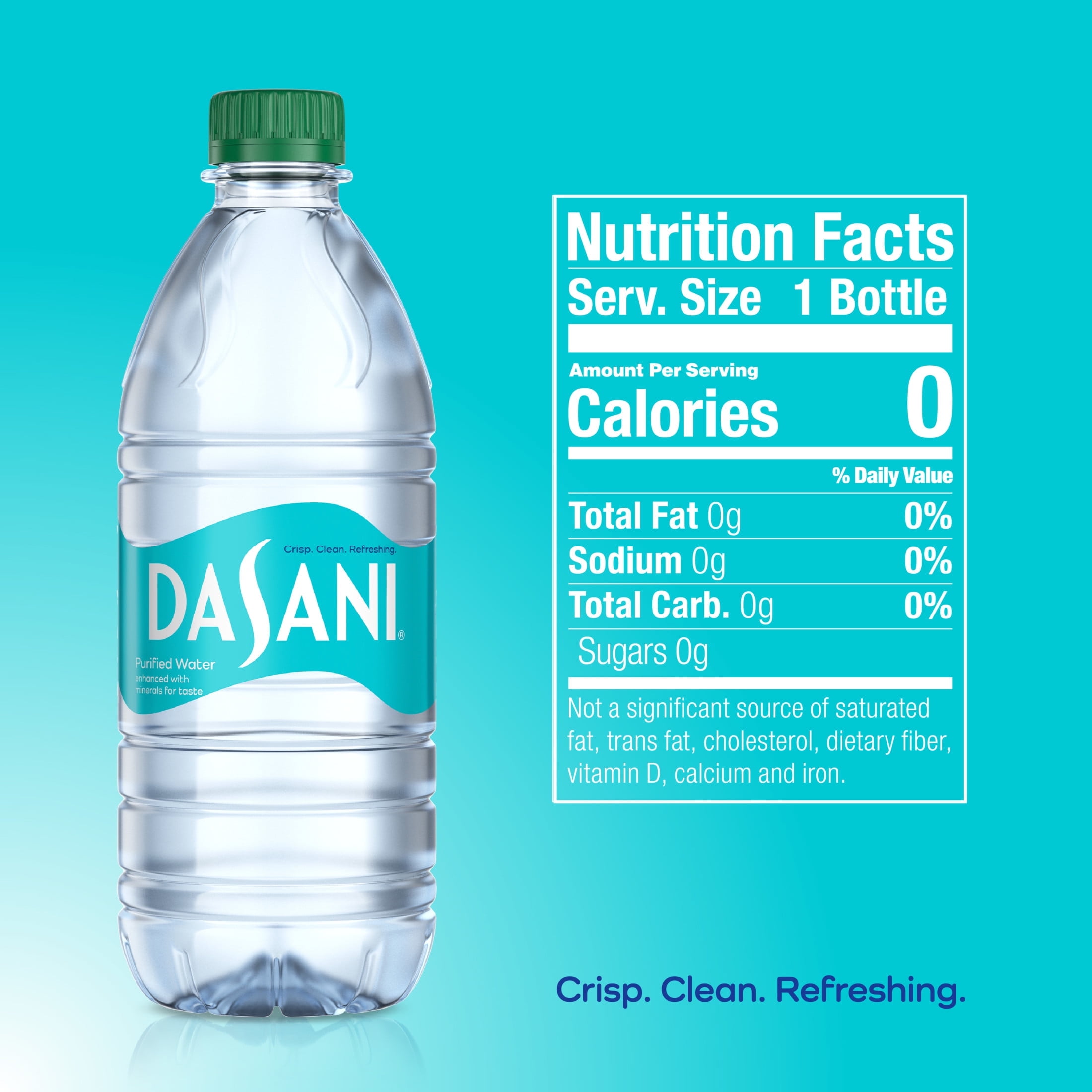 Dasani Purified Water, Crisp and Clean Refreshment (Clear, 32 Pack, 16.9 fl oz) v0wq2