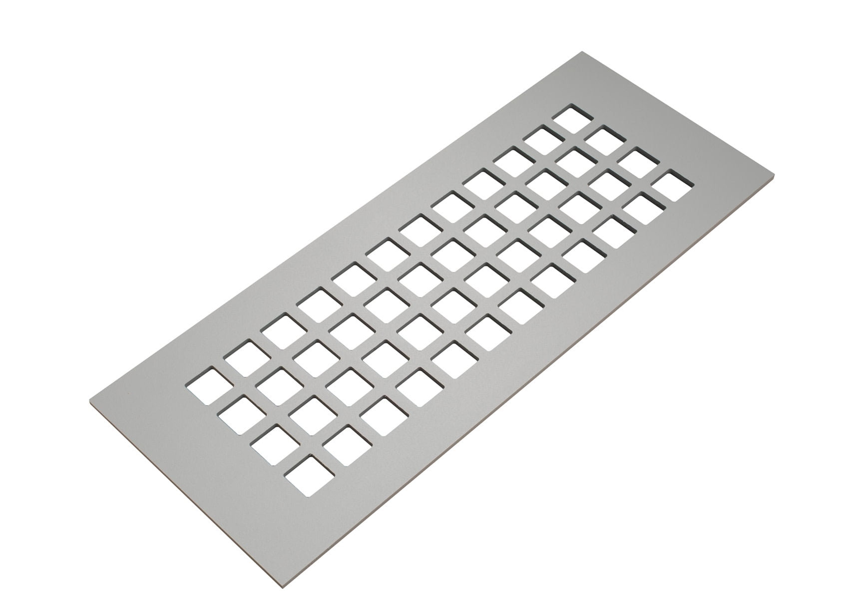 Reggio Register Grid Floor Grille Heavy-Duty Aluminum Air Vent (Black, 2.25 in x 12 in) hw5e4