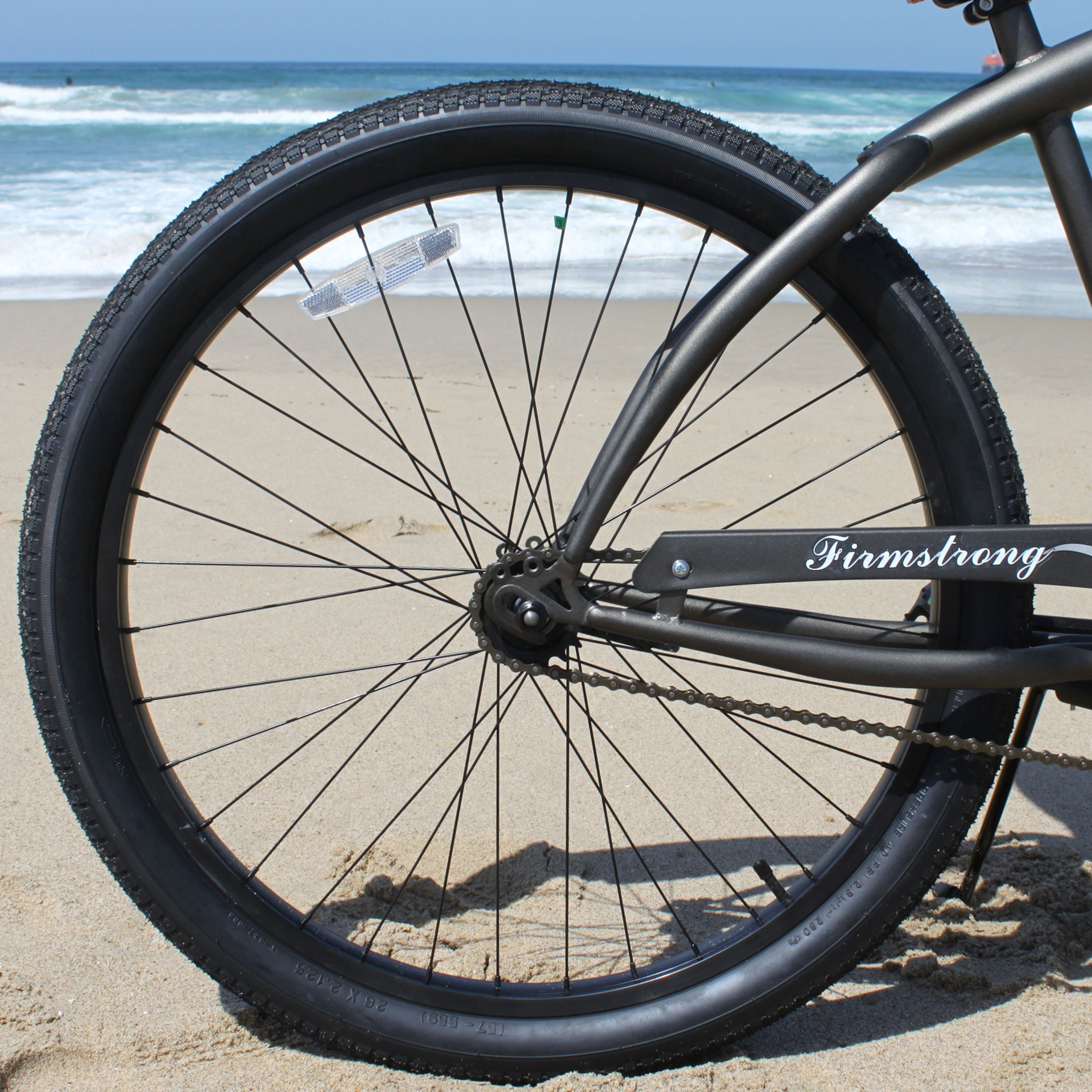 Firmstrong Bruiser Men's Beach Cruiser Bike, Single Speed, Durable Steel Frame (Matte Grey, 26 in) o5hcj