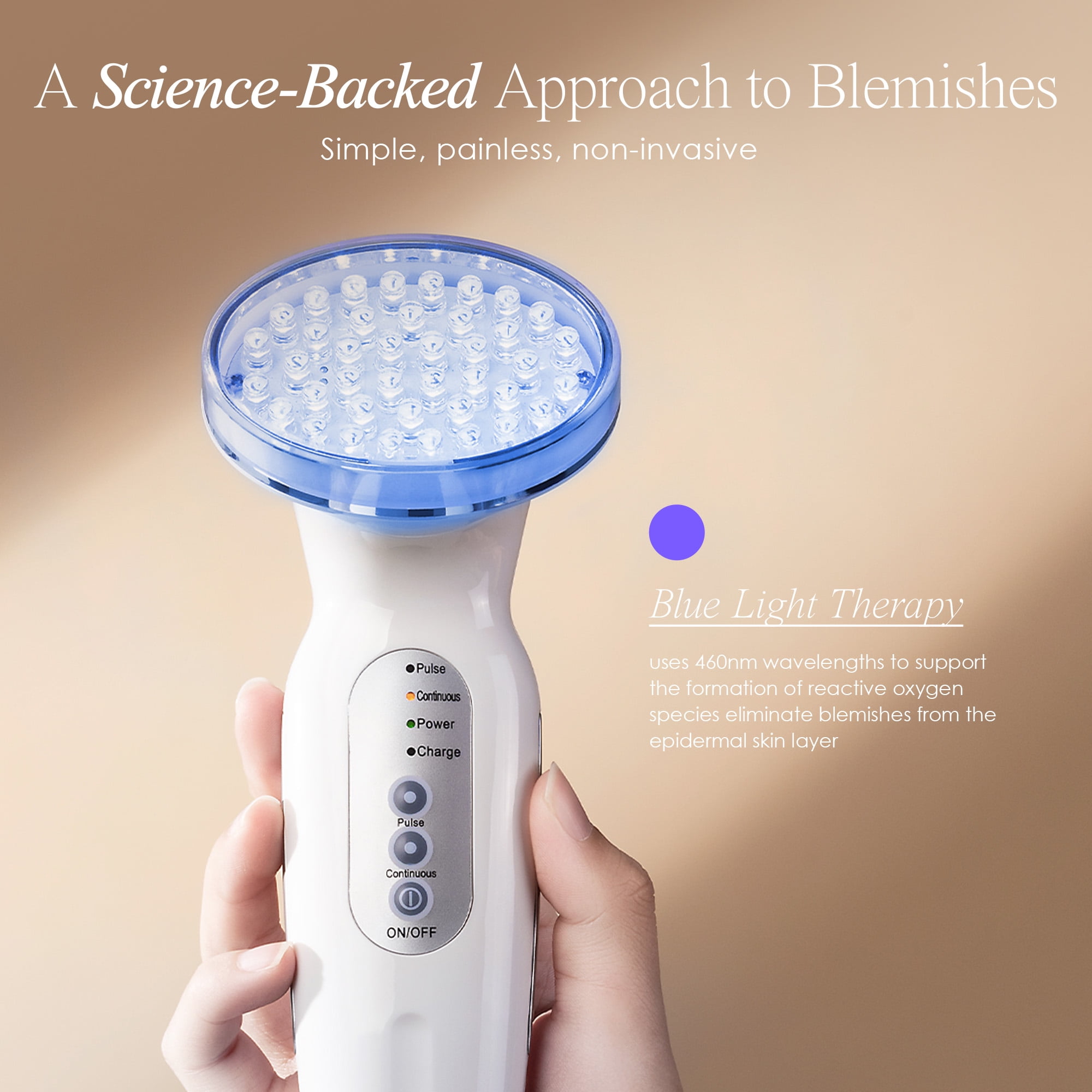 Project E Beauty Blue LED Light Therapy Device for Acne and Pore Minimizing (Blue, 1.15 lb) q8smj