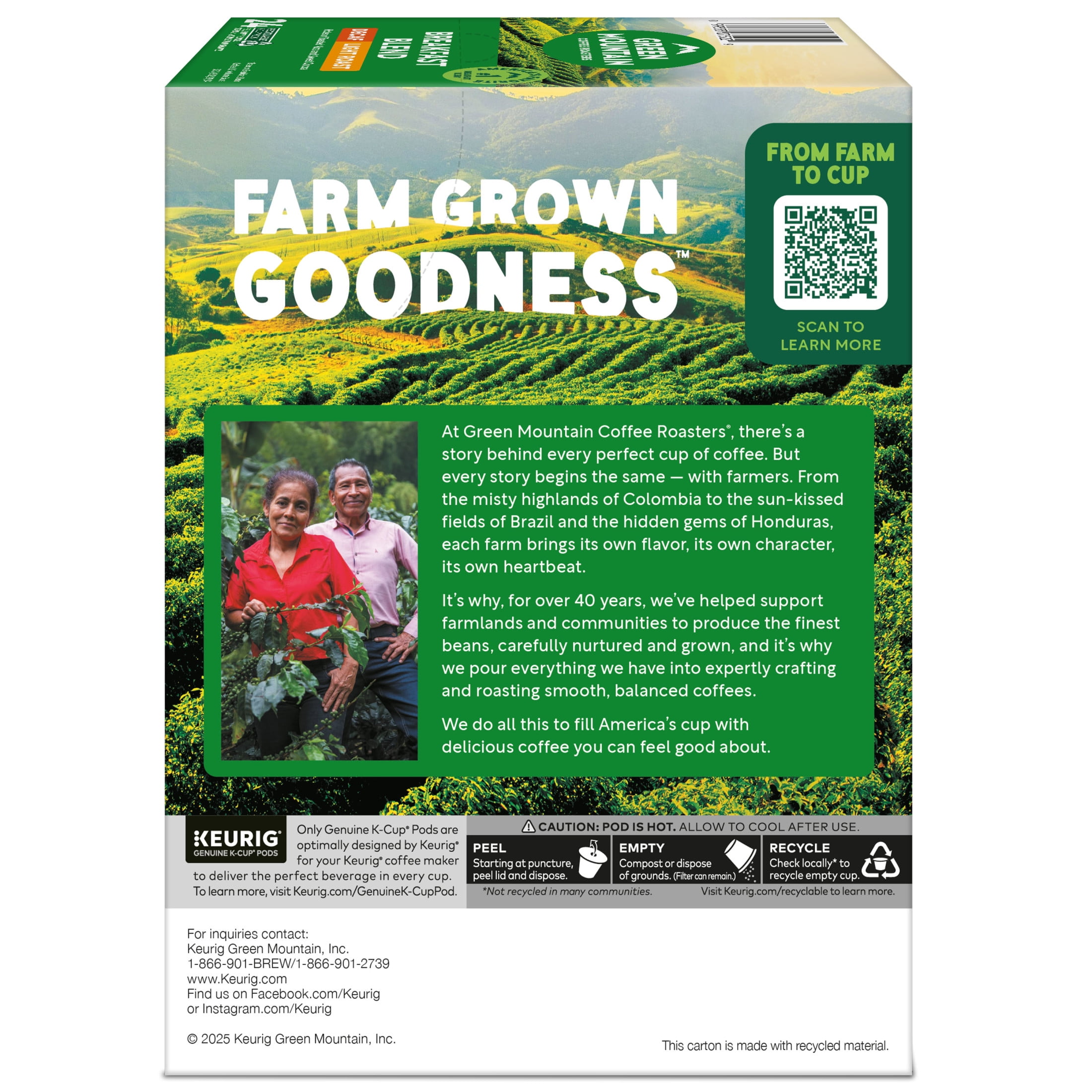Green Mountain Coffee Roasters Decaf Breakfast Blend Light Roast Coffee Pods (24 Count) xdi2k