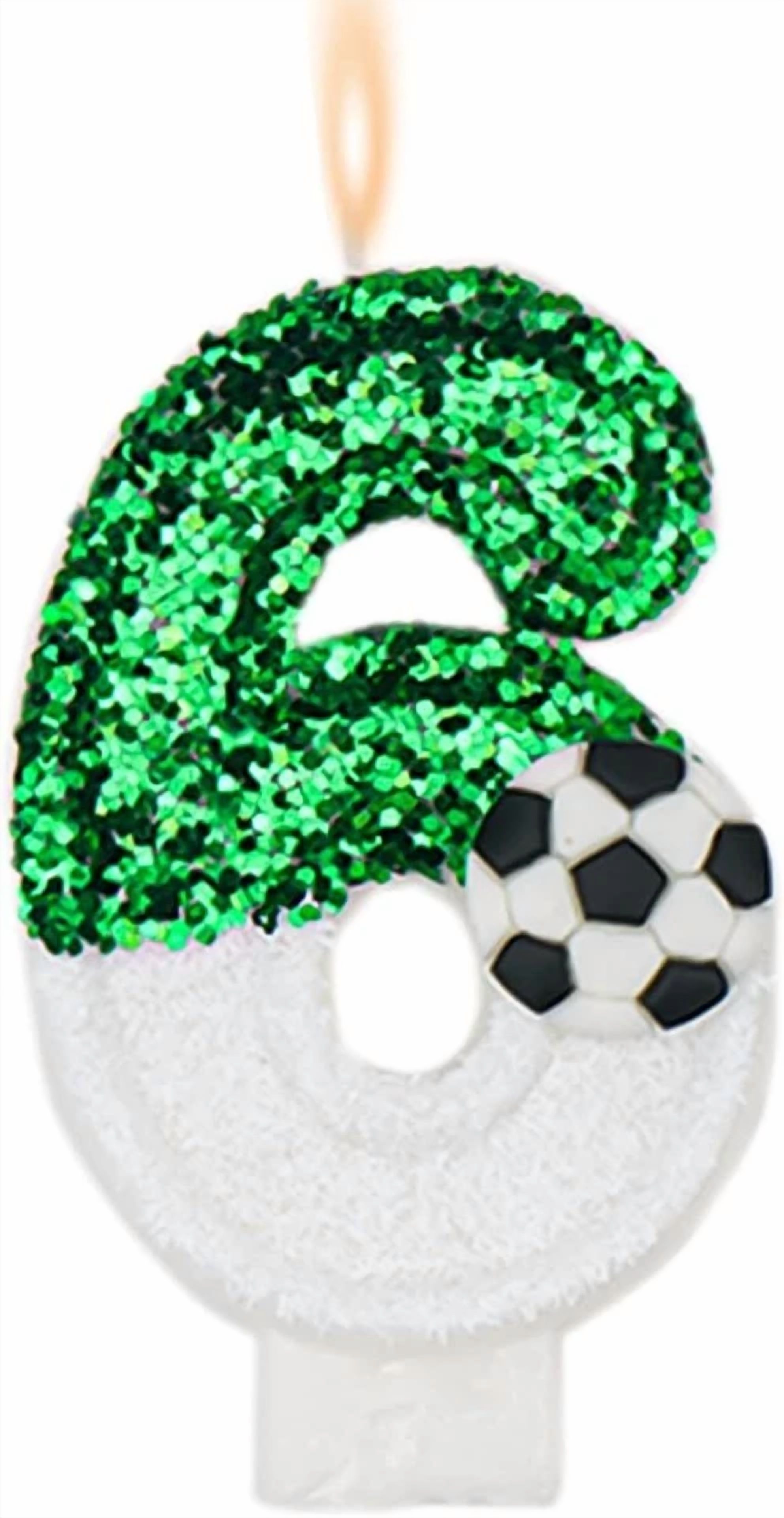 VAULT Glitter Number 6 Birthday Candle Cake Topper (Gold, 3 in) joov9