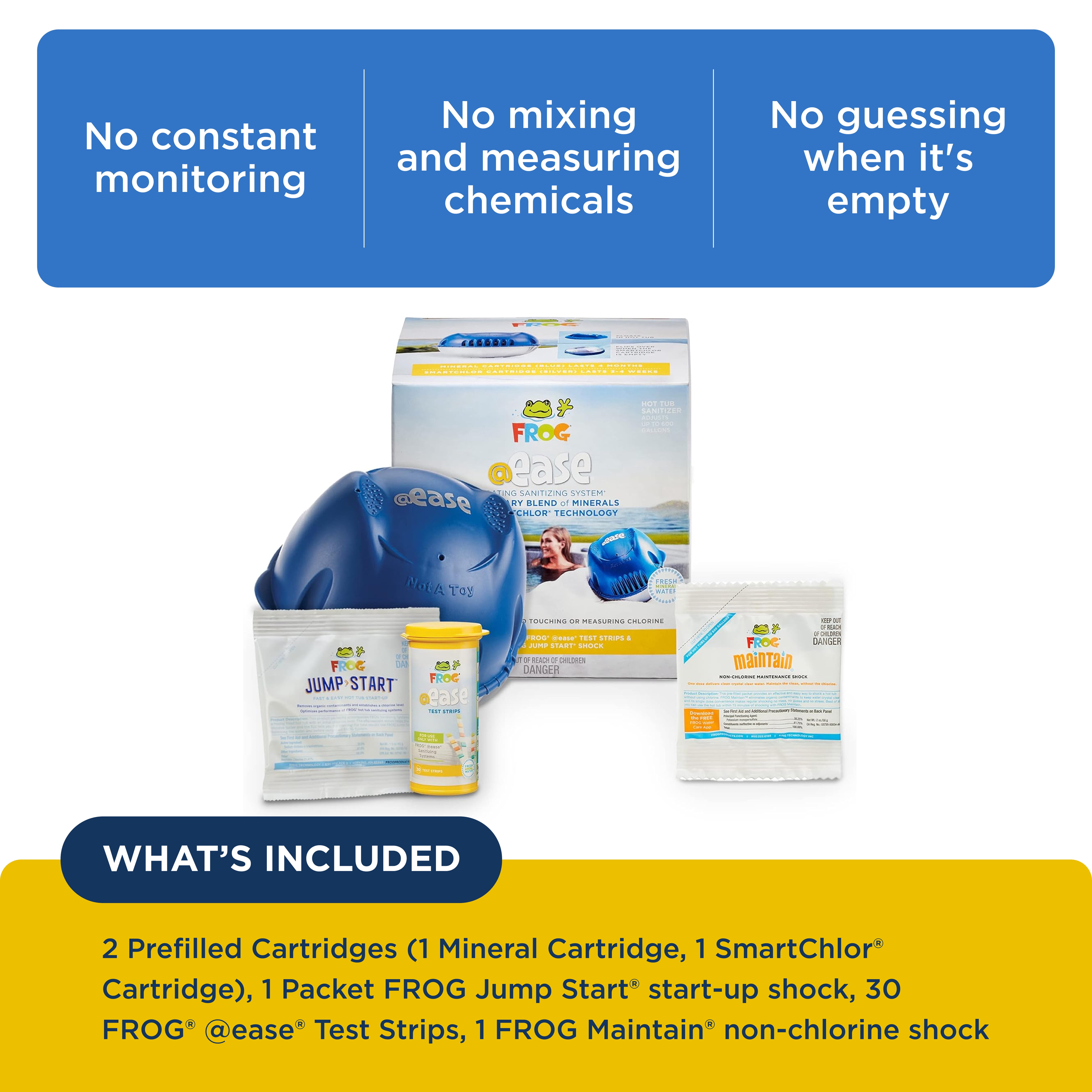 FROG @ease Floating System for Hot Tubs with Maintain Sanitizer (Up to 600 Gallons, 1 Pack) n7a3b - Image 3