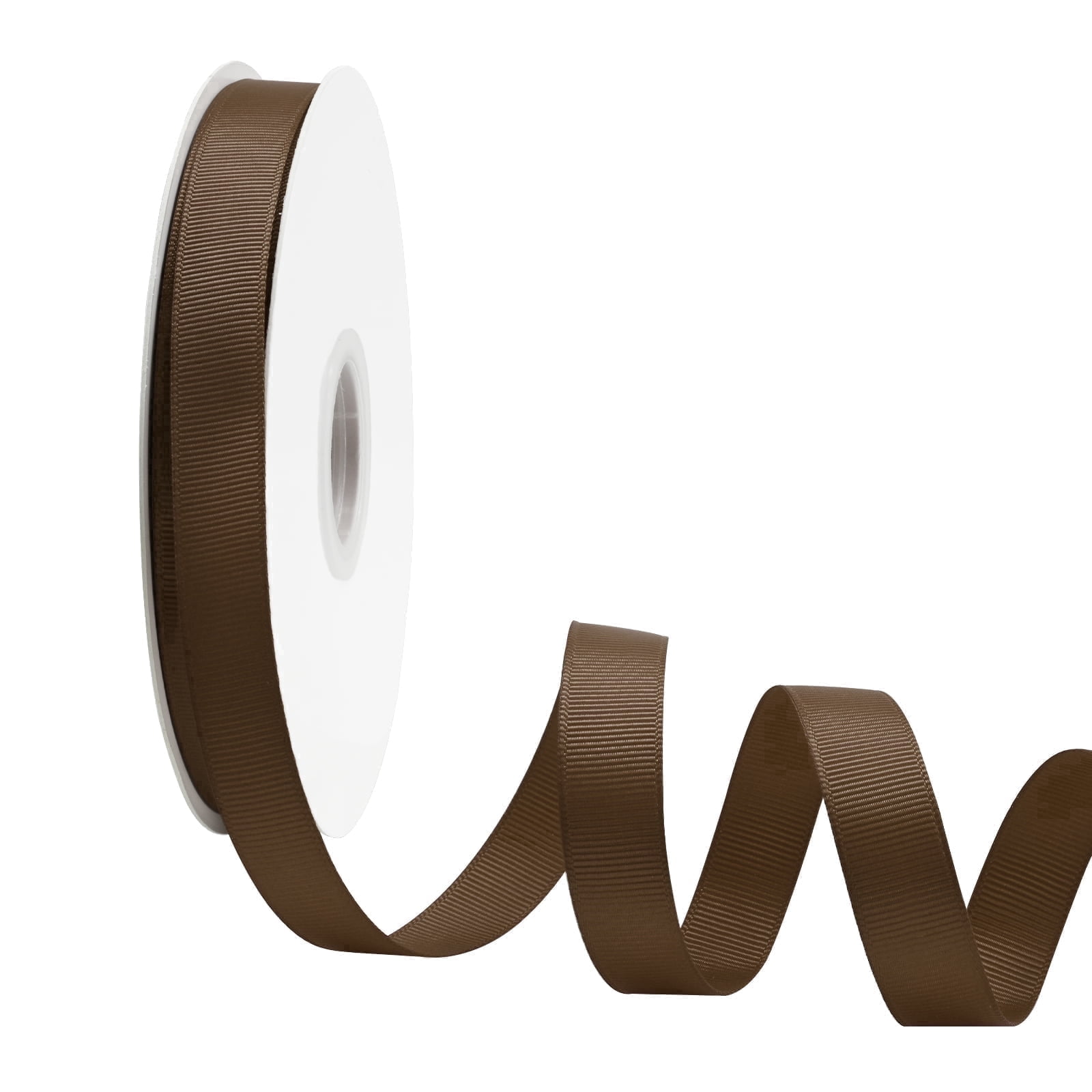 LEEQE Grosgrain Ribbon for Gift Wrapping, Wedding Decor & DIY Crafts (Brown, 5/8 in x 50 yd) k76xl