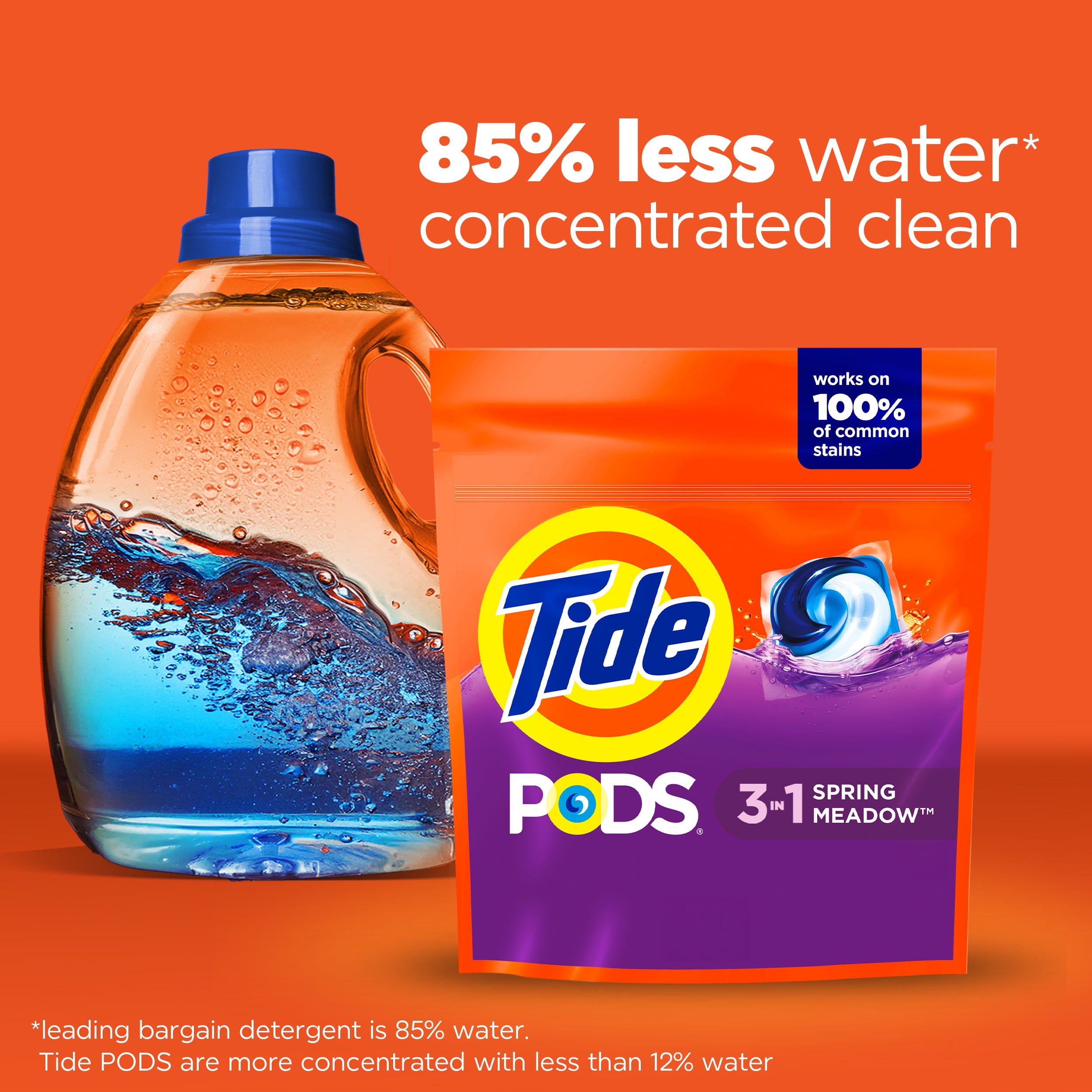 Tide PODS Laundry Detergent Pacs, Spring Meadow Scent, Deep Cleaning (16 Count) 3pttr