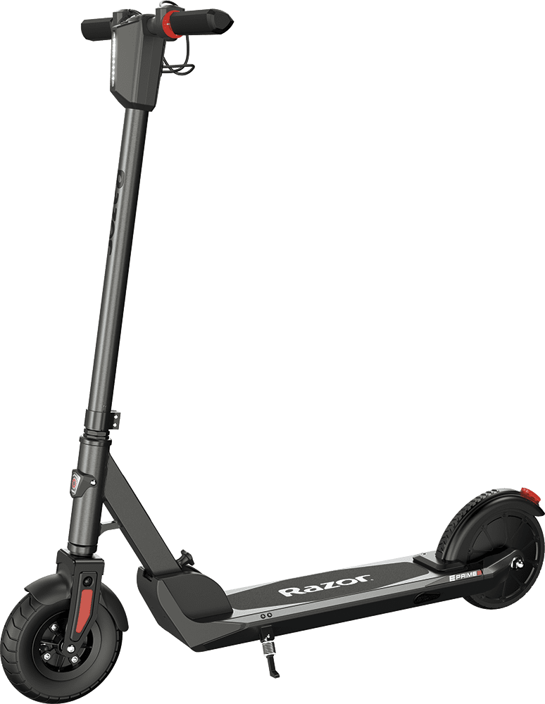 Razor E Prime III Electric Scooter for Adults, Portable Folding Commuter with 18 mph Max Speed and 15-mile Range (Black, 220 lb Capacity) fjgv5