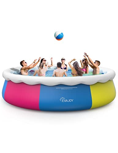 Evajoy Inflatable Above Ground Swimming Pool with Filter Pump (Blue, 18 ft x 48 in) s6wdh