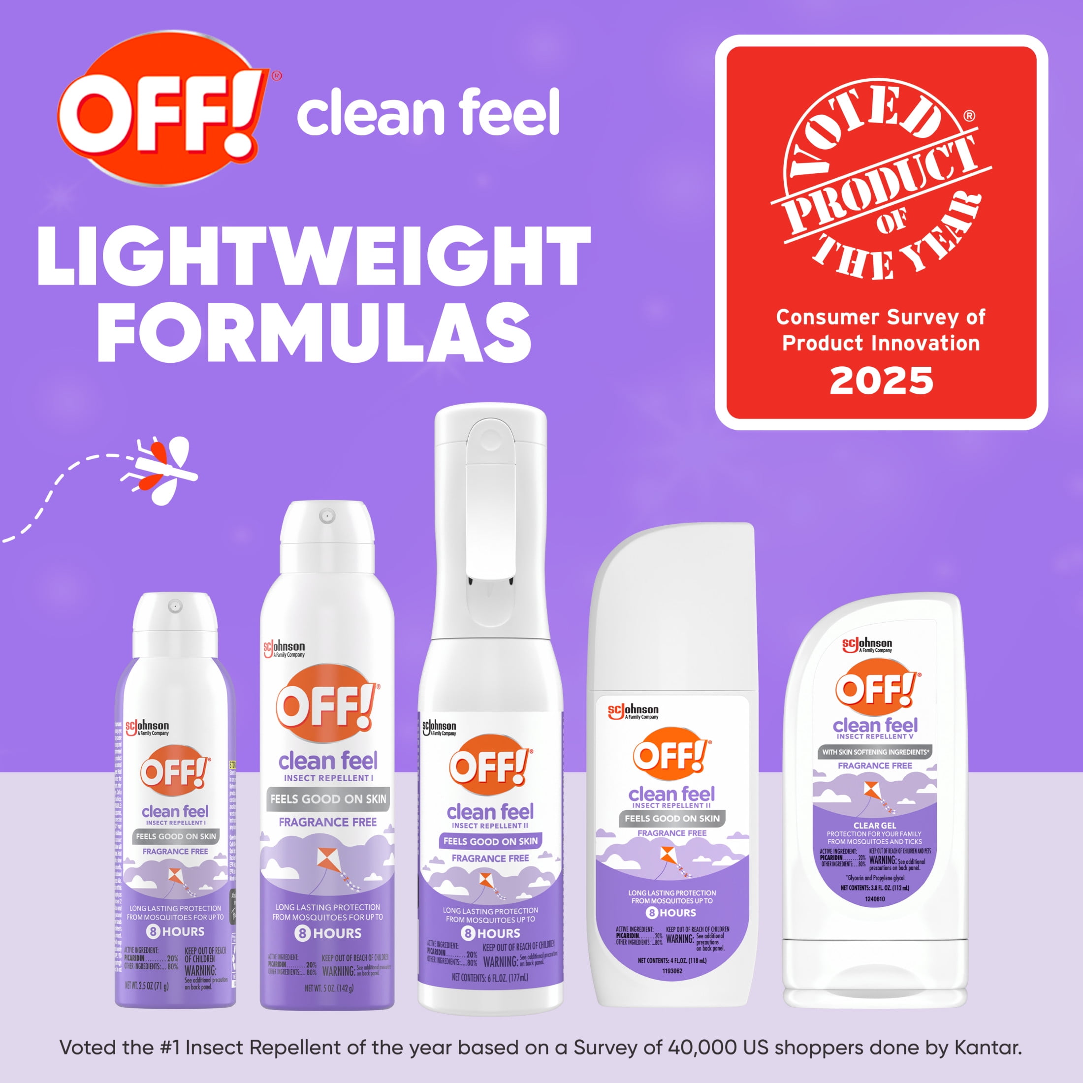 OFF! Clean Feel Picaridin Insect Repellent Spray, Non-Greasy Mosquito and Tick Protection (5 oz) a5wy8
