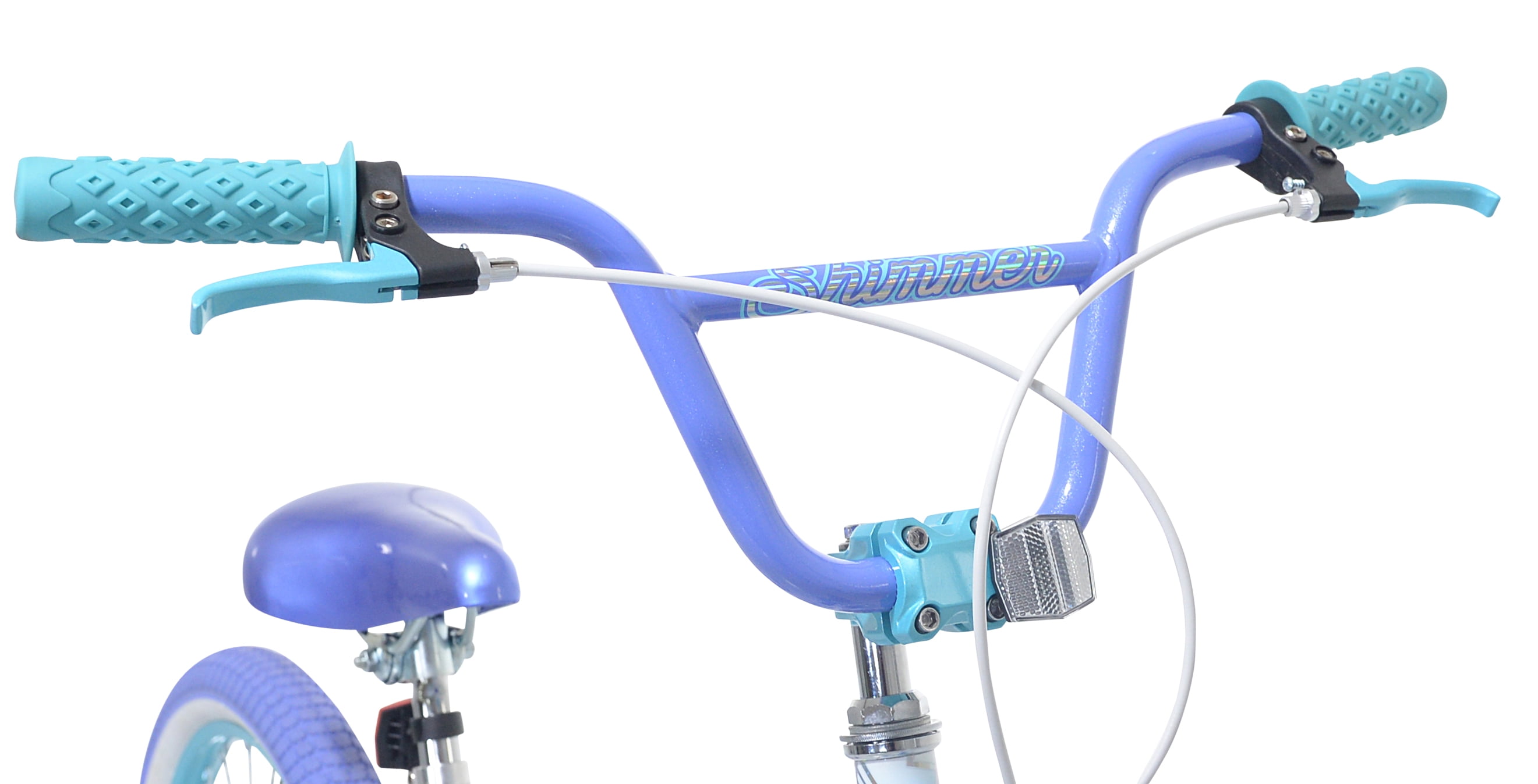 Kent Shimmer BMX Bicycle, Durable Steel Frame, Dual Caliper Brakes (White/Purple, 20 in) rzftm