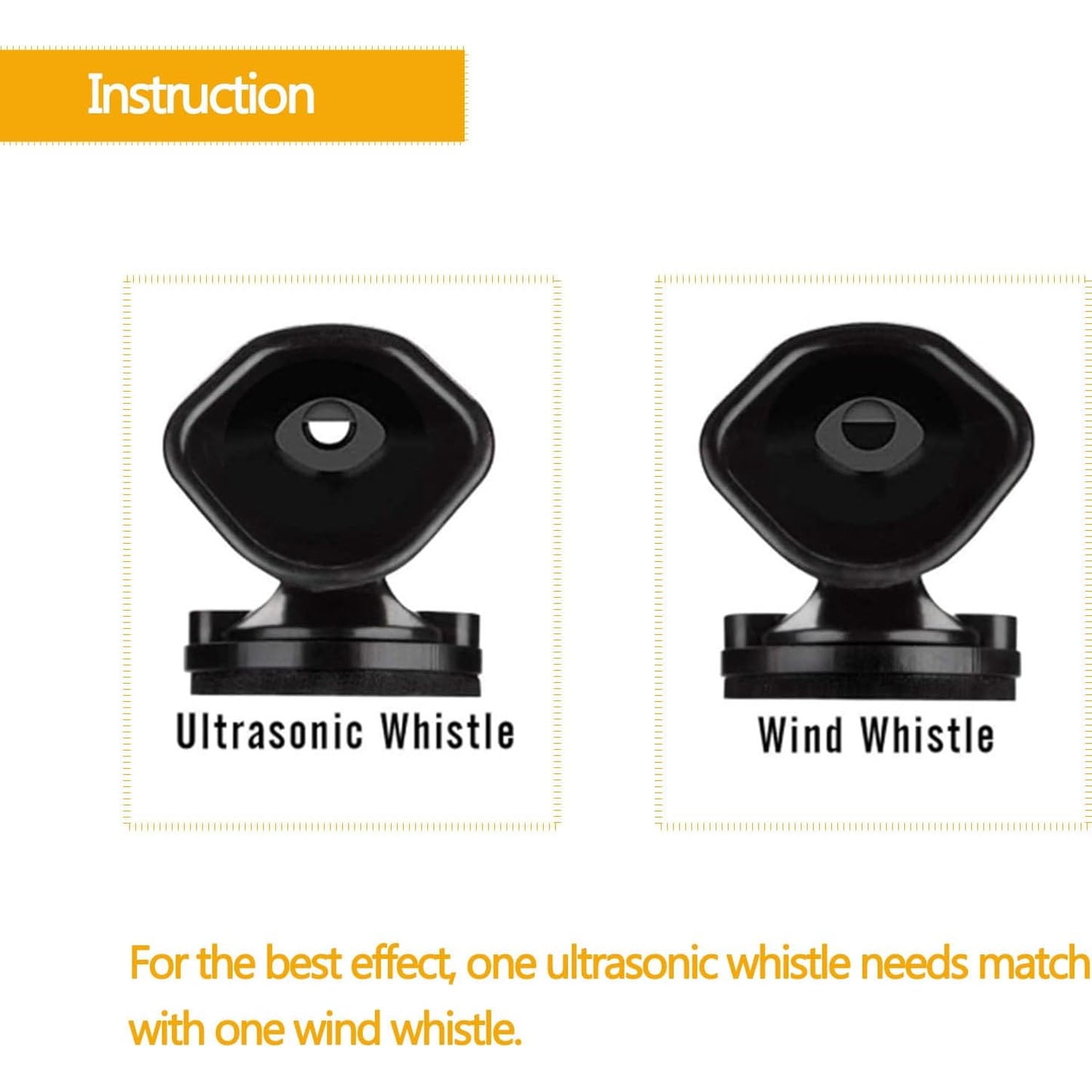 Peduu Deer Warning Whistles for Cars and Motorcycles (Black, 8 Pack) z8alb