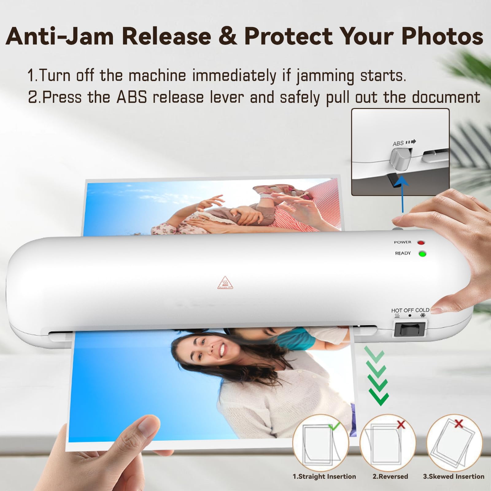 Henotian Thermal Laminator Machine 6-in-1 Kit with Quick Heat Hot & Cold Modes (White, 9 in) sqhuk