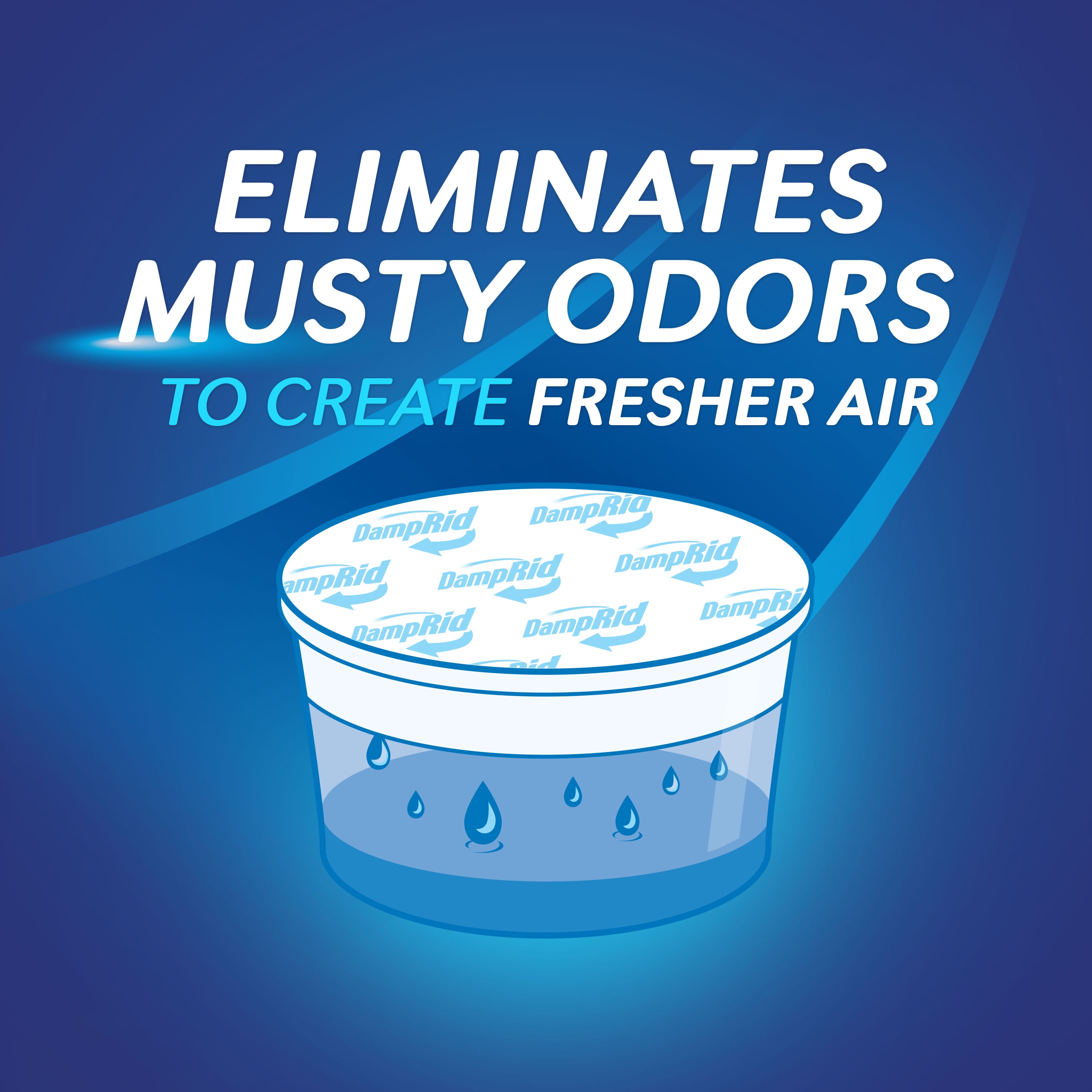DampRid Hi-Capacity Moisture Absorber, Odor Eliminator for Basements and Garages (Fragrance Free, 47.5 oz) 8ywf5