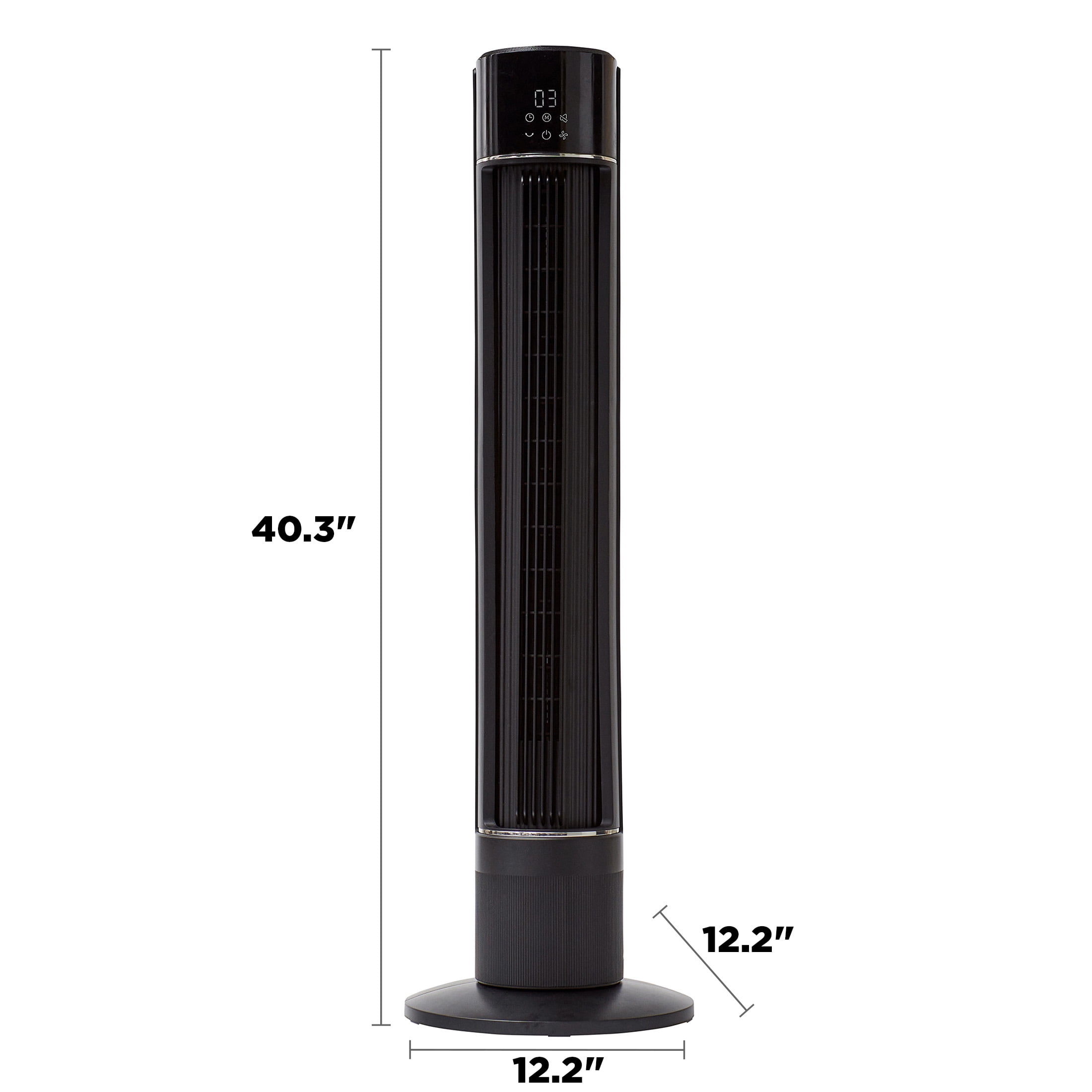 Better Homes & Gardens 40-in Tower Fan with LED Display, Remote Control, and 3-Speed Settings (Black, 40 in) oyq2o
