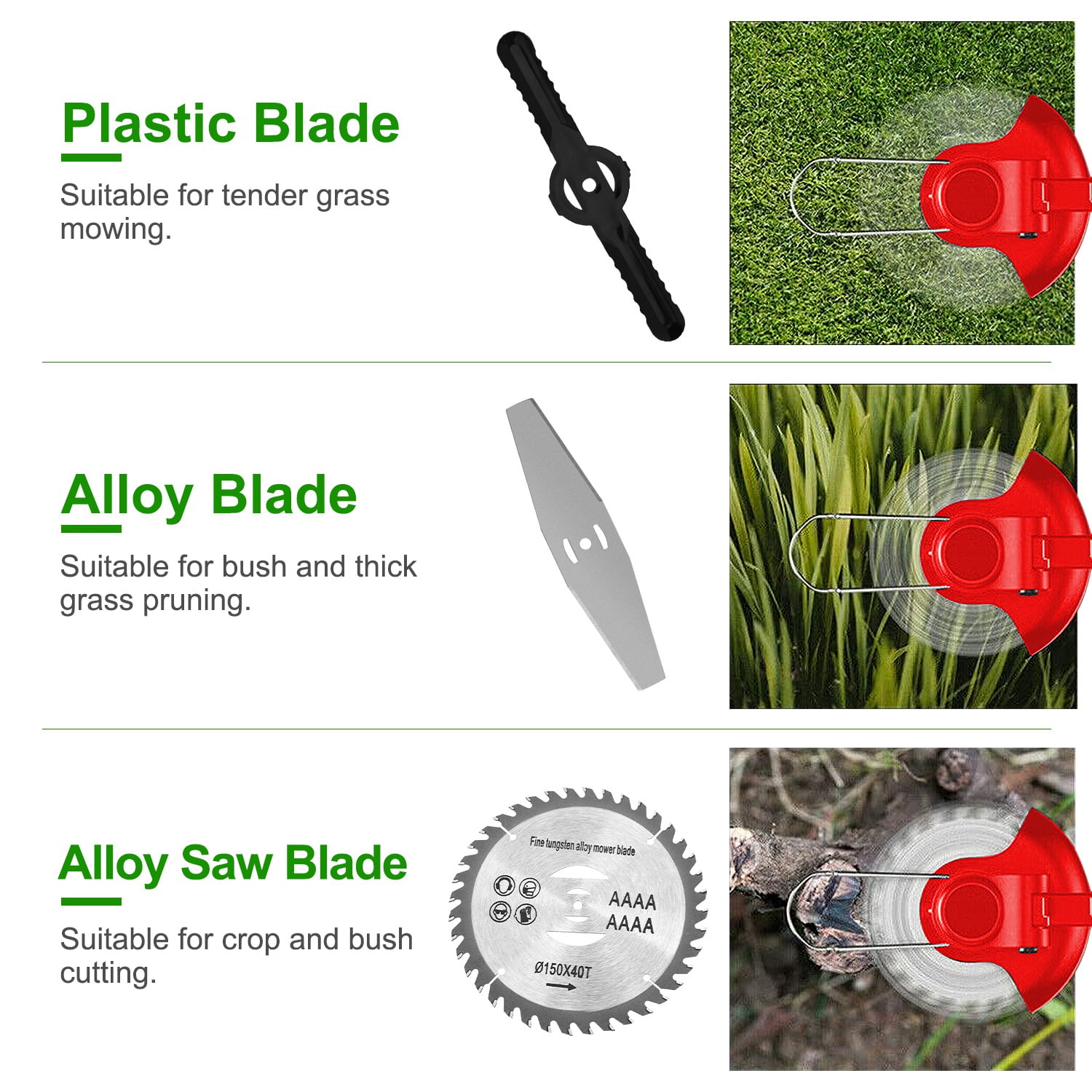 TeqHome 21V Cordless String Trimmer Electric Weed Wacker with 2 Batteries and 8 Blades (Red, 37-50.4 in) yx5xy