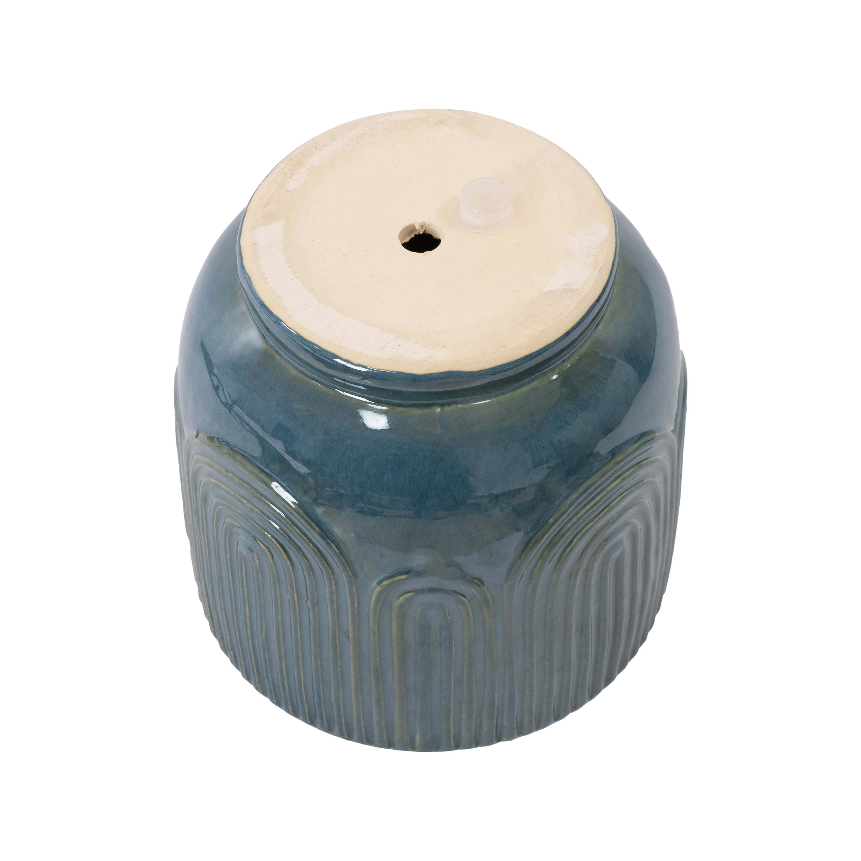 Beautiful Pill Debossed Ceramic Planter (Soft Teal, 8 in) kh0fv
