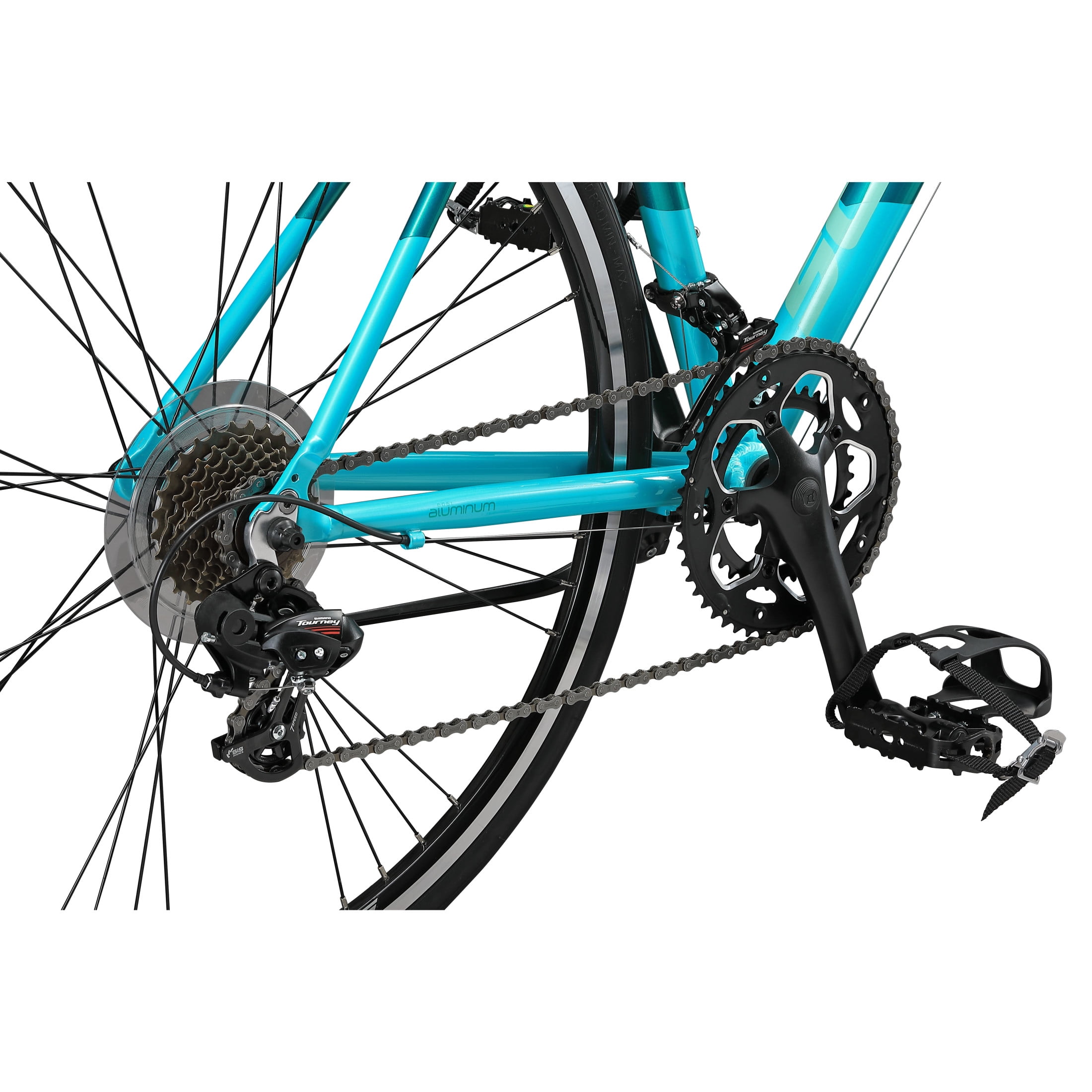 Schwinn Phocus 1400 Road Bike, Lightweight Aluminum Frame, 14-Speed Drivetrain (Teal, 700c Wheels) uvn0i