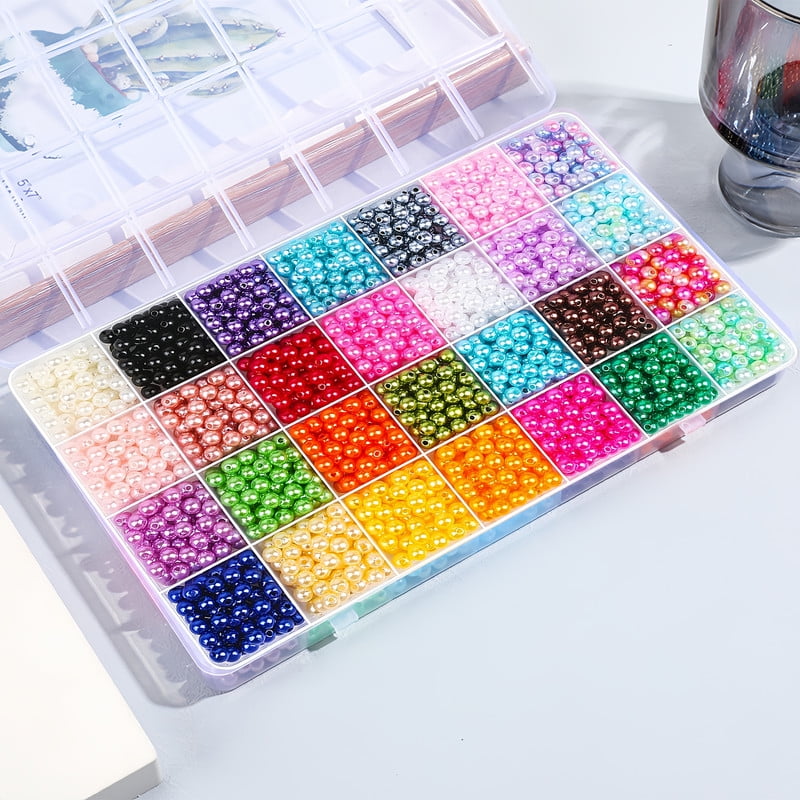 GOODOOSOO Round Pearl Beads Set for DIY Jewelry Making (Multicolor, 1680 Pieces, 6mm) 97ybj
