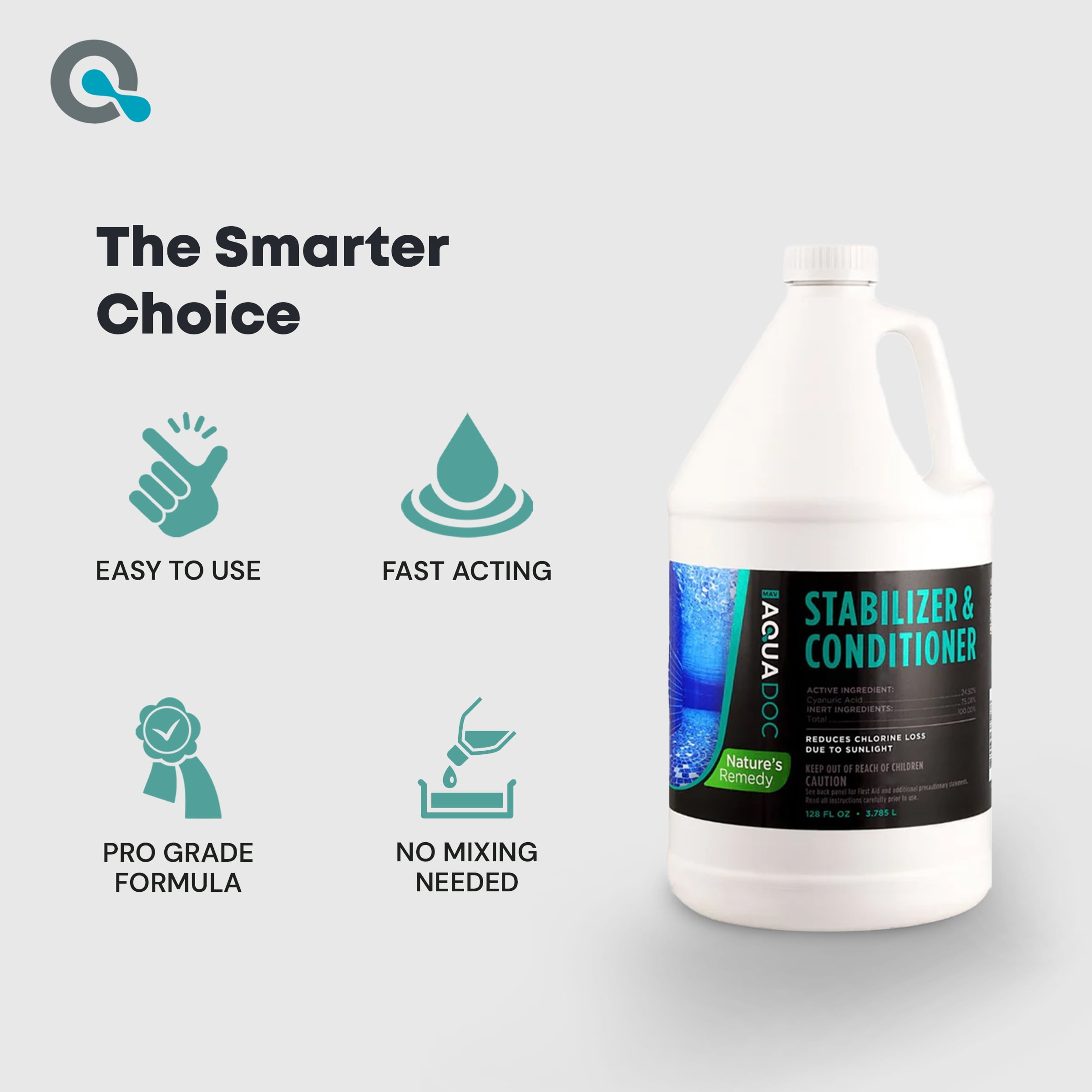AquaDoc Cyanuric Acid Pool Stabilizer and Conditioner (128 fl oz) zzn2c