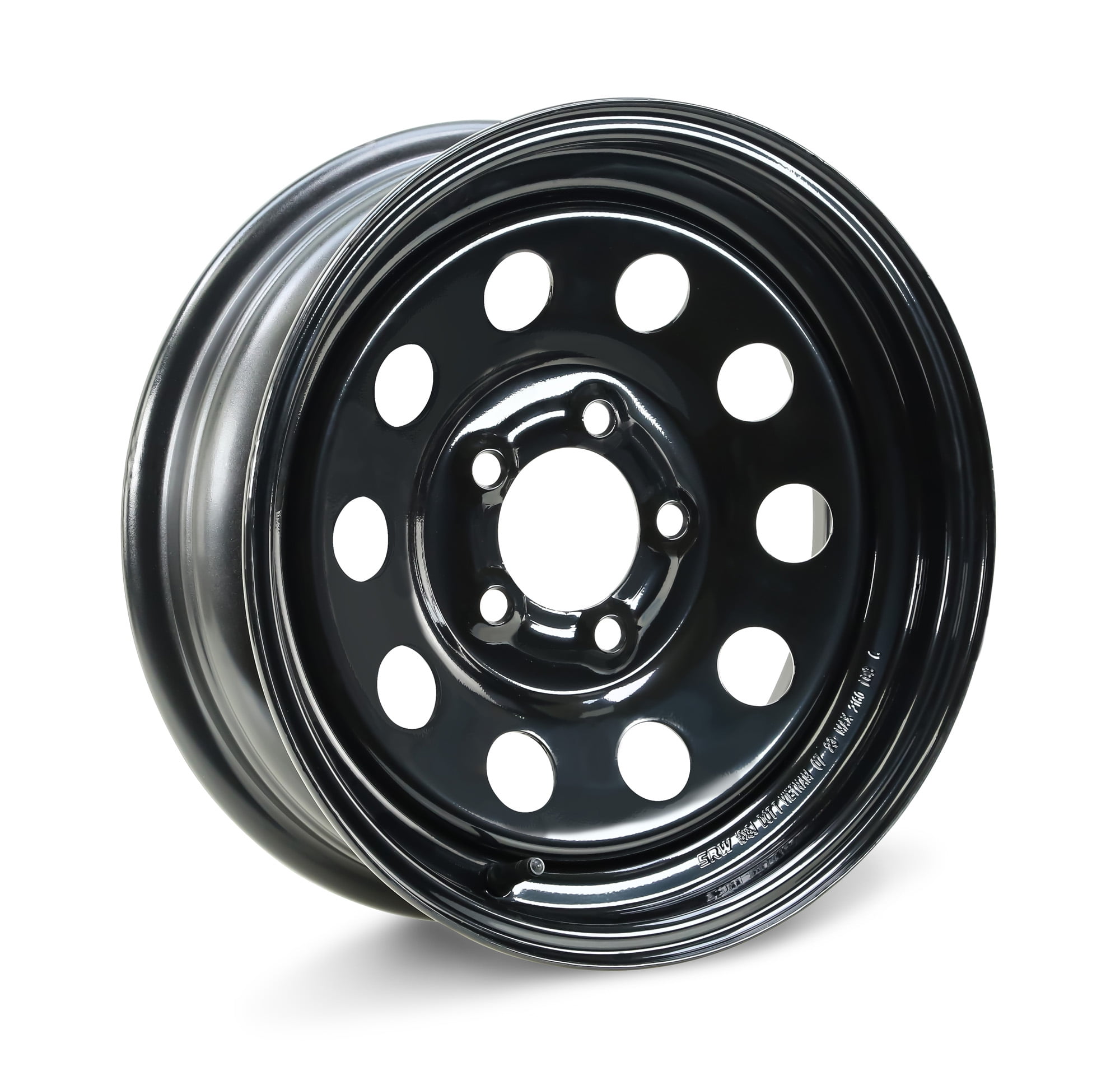 ROCKMAN Trailer Tire and Wheel Assembly ST205/75R15 8-Ply Load Range D (Black, 2 Pack) hpesj