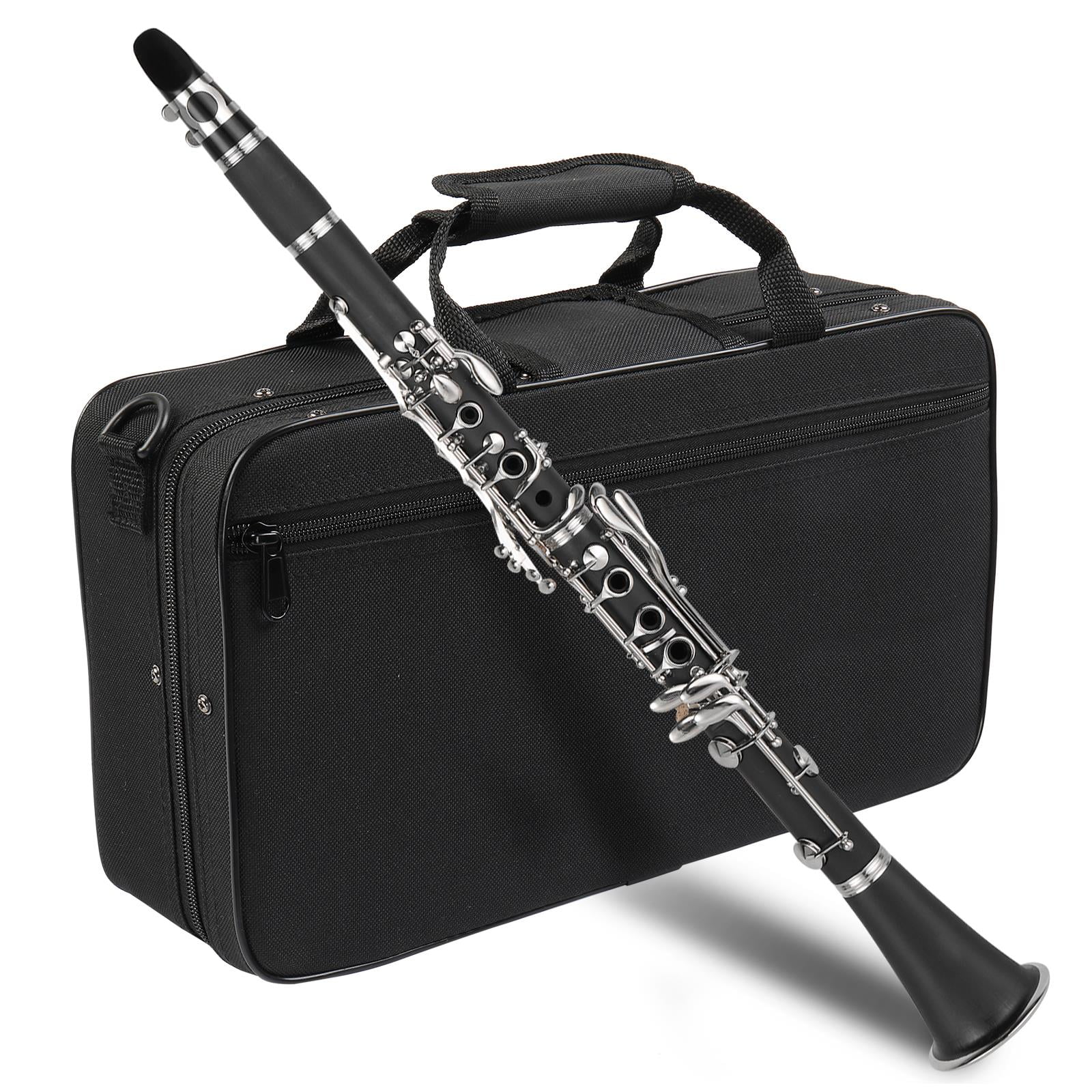 Ktaxon Bb Clarinet Student Woodwind Instrument with Nickel-Plated Keys (Black, 1 Piece) docdm