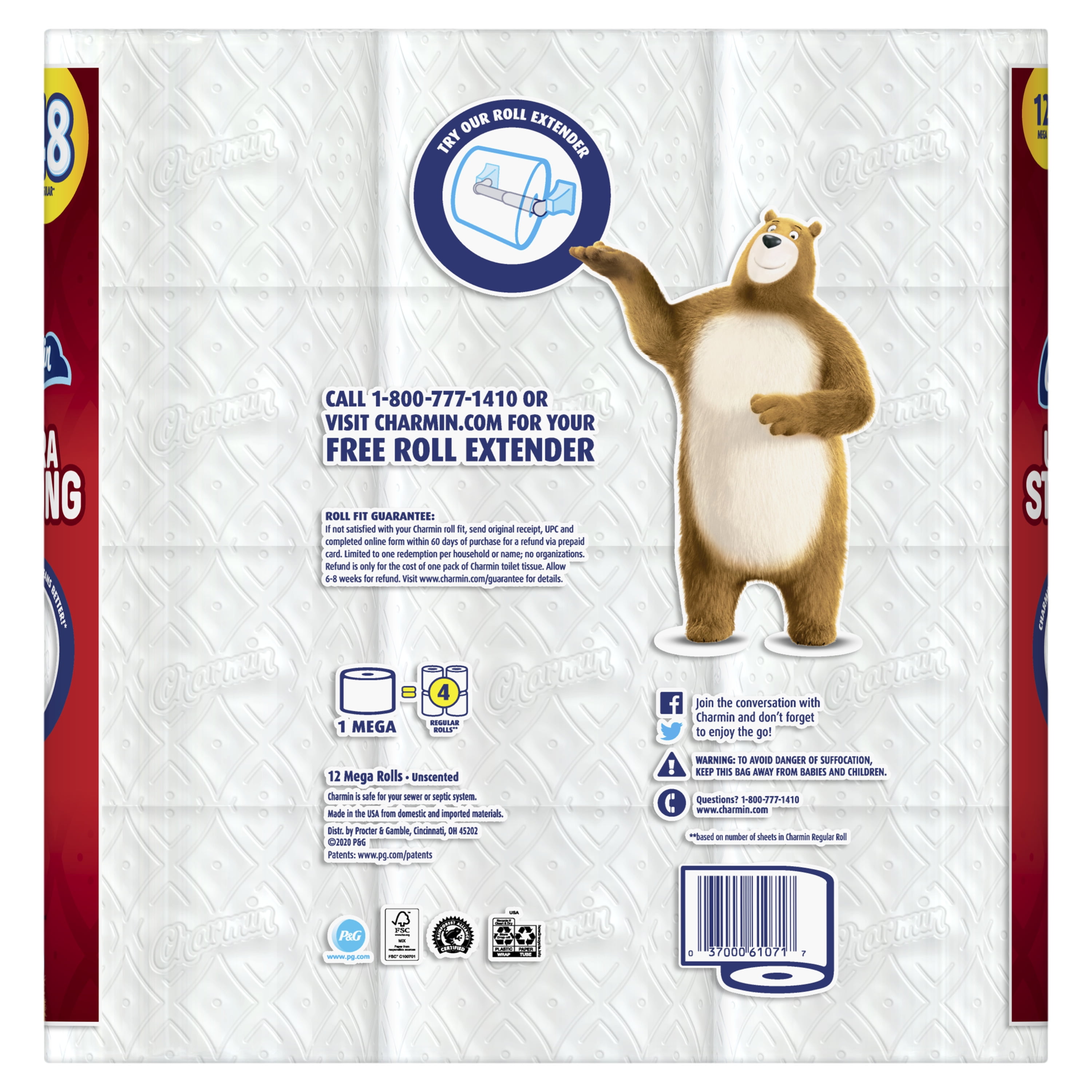 Charmin Ultra Strong Toilet Paper, 2-Ply Bathroom Tissue (12 Mega Rolls, 264 Sheets per Roll) hz5a8