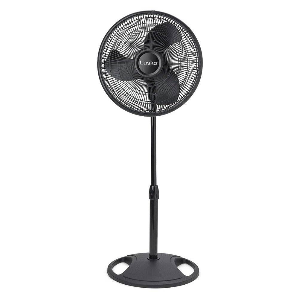 Lasko 16 in Oscillating 3-Speed Adjustable Pedestal Stand Fan (Black, 2 Pack) 19xvg