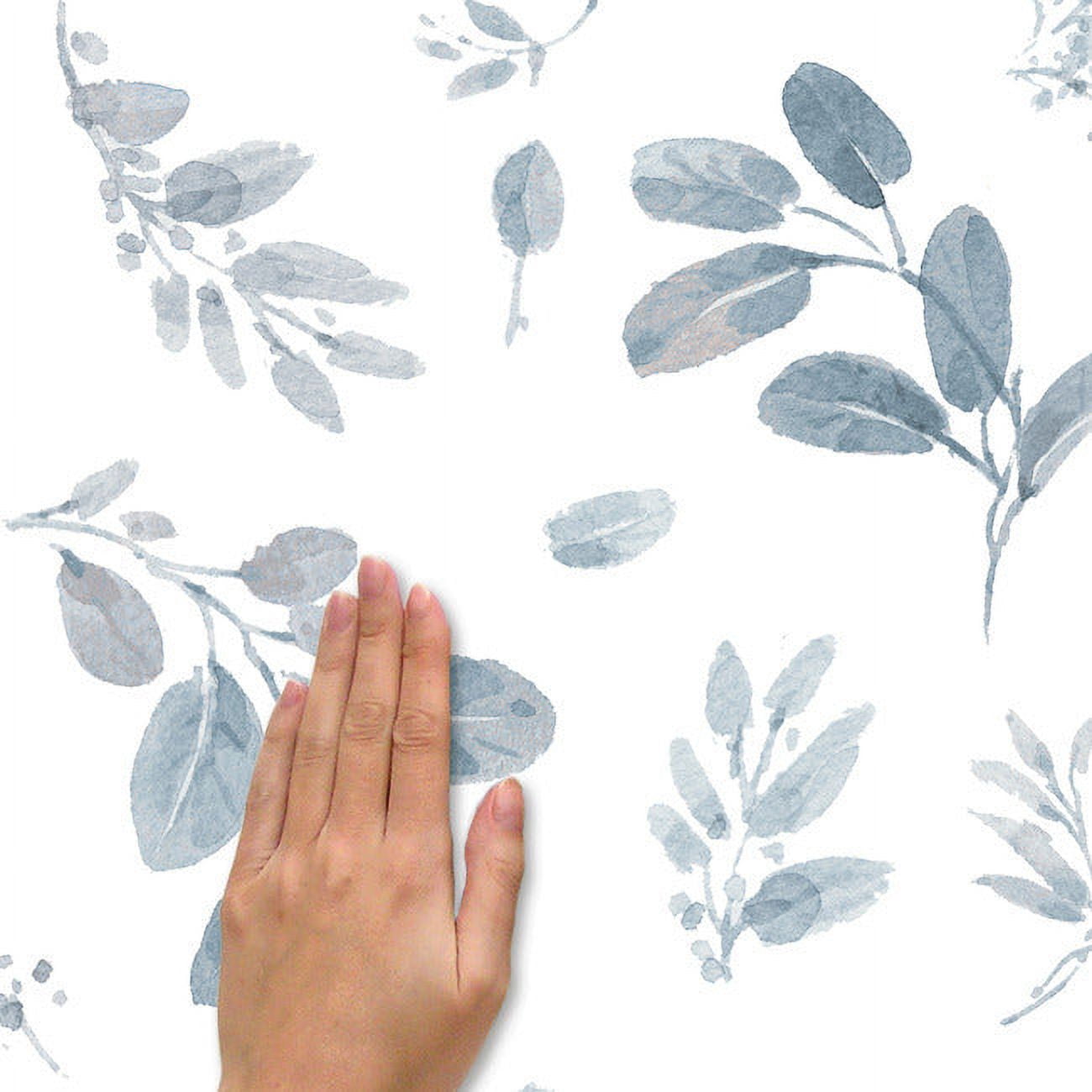 RoomMates Lisa Audit Dancing Leaves Peel And Stick Wall Decals (Blue, 48 Count) 3ozvw