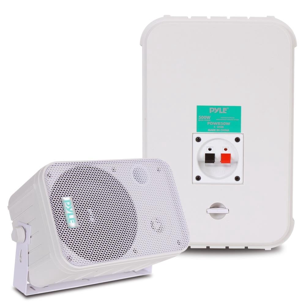 Pyle Pro PDWR50W 2-Way Indoor/Outdoor Speaker (White, 5.25 in) 3dhbb