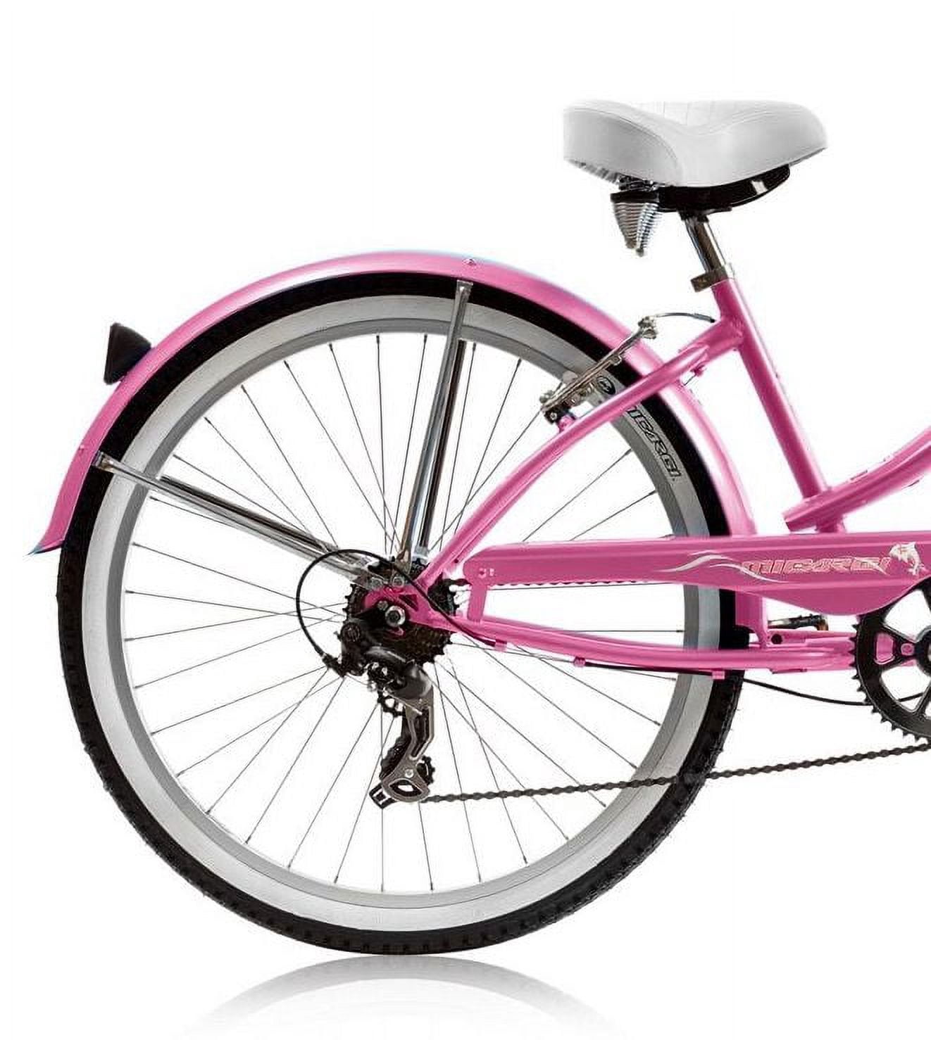 Wonder Wheels 26 in. Beach Cruiser Bicycle (7 Speed, Pink Rims) l51w2