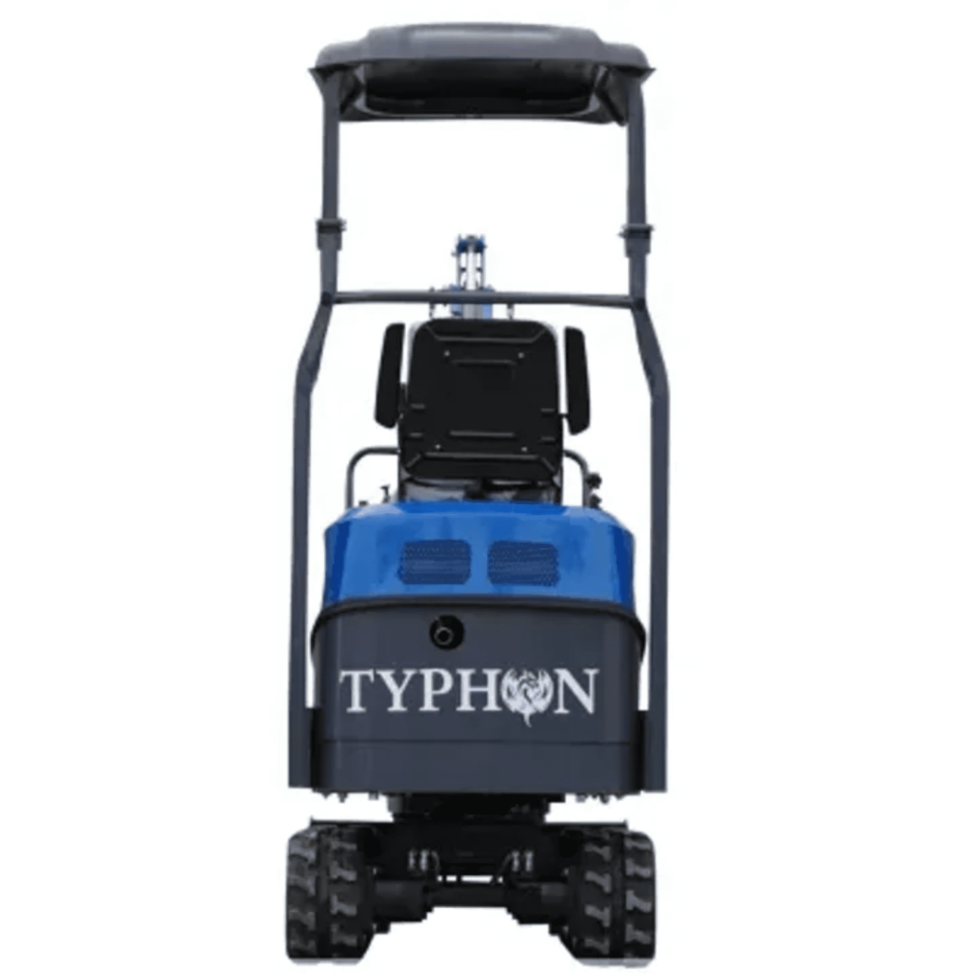 TYPHON TERROR XI Mini Excavator with 13 Attachments (Blue, 13.5hp) gmst4