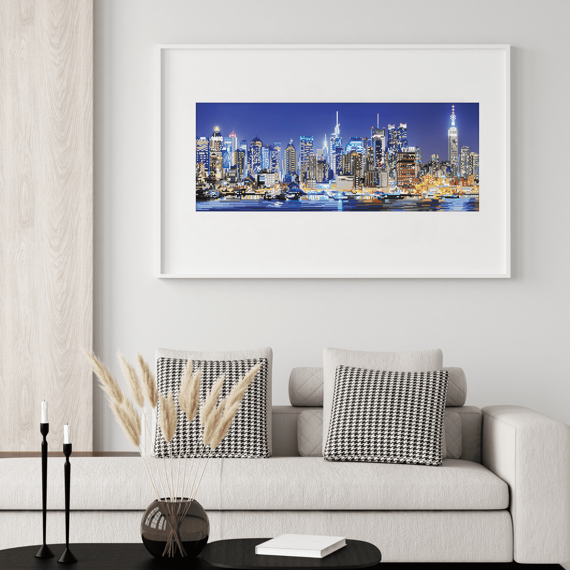 DIAMOND DOTZ City Lights Landscape Diamond Painting Kit (Multi-Color, 11.4 in x 29.5 in) 1s0q6