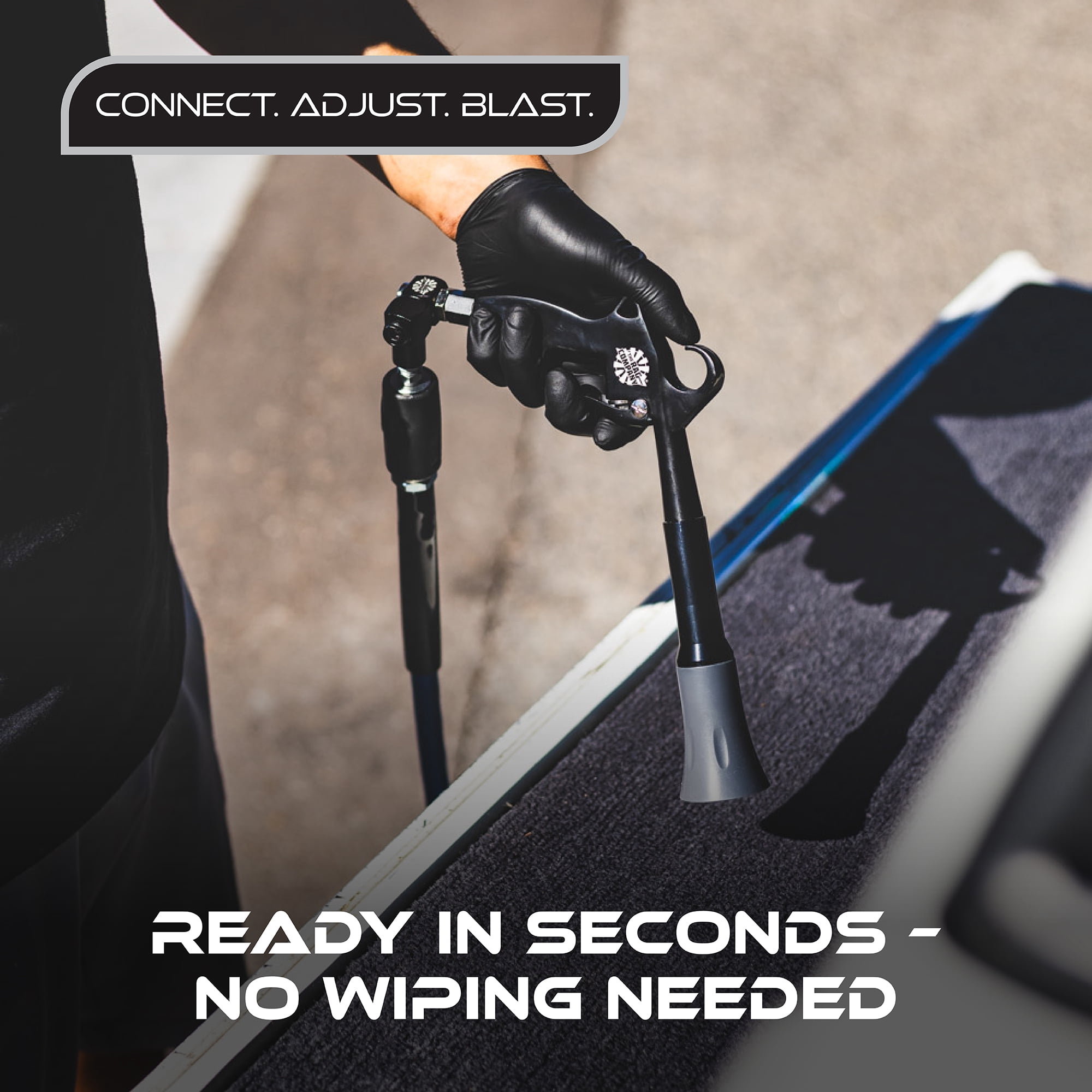 The Rag Company Ultra Air Blaster V2 Professional Automotive Cleaning Tool (Black, 4 cfm) 3unmf