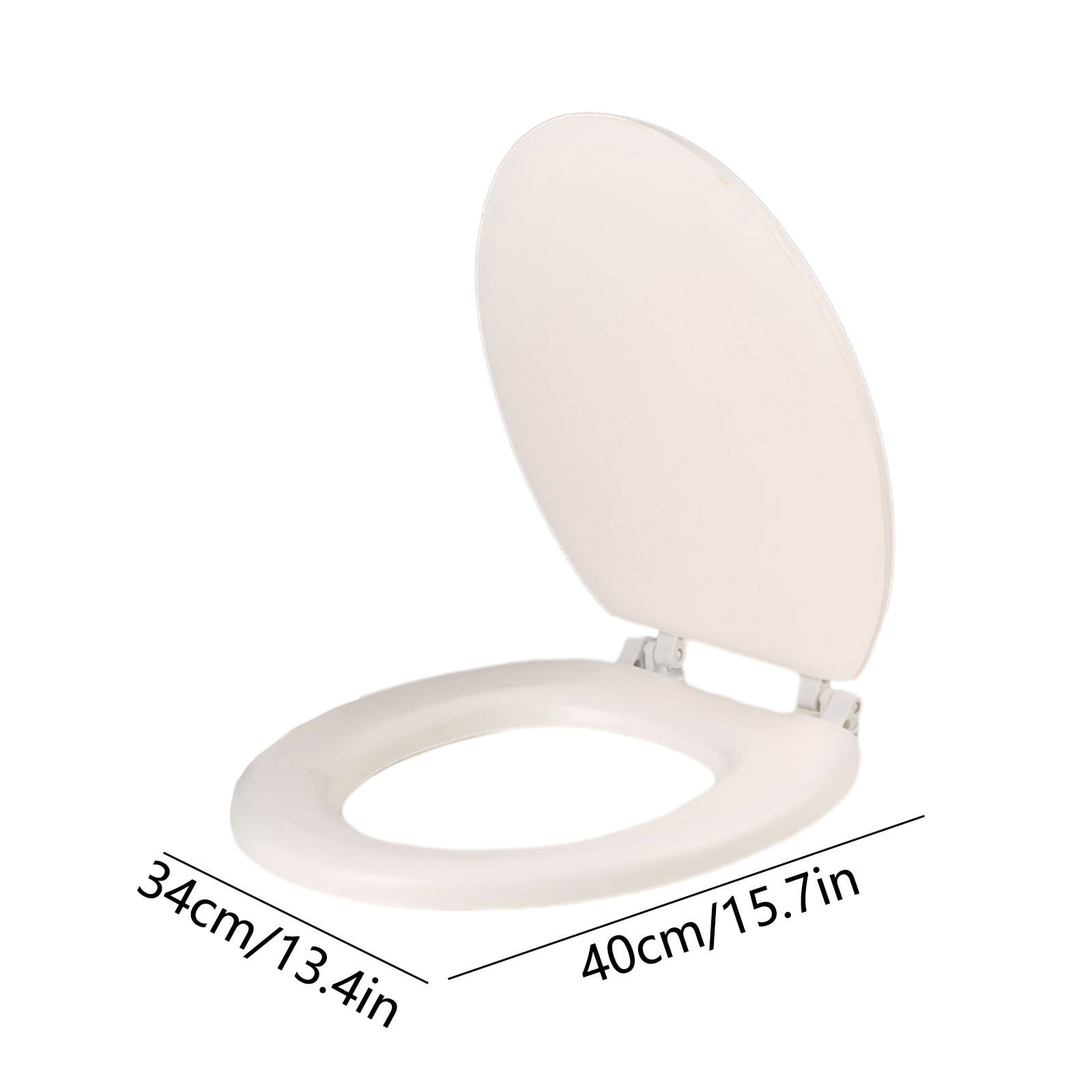 RoamHome Soft Close Round Toilet Seat, Quiet Slow-Closing Durable Plastic, Easy Install & Stable Design (White, 16x13 in) nr53o