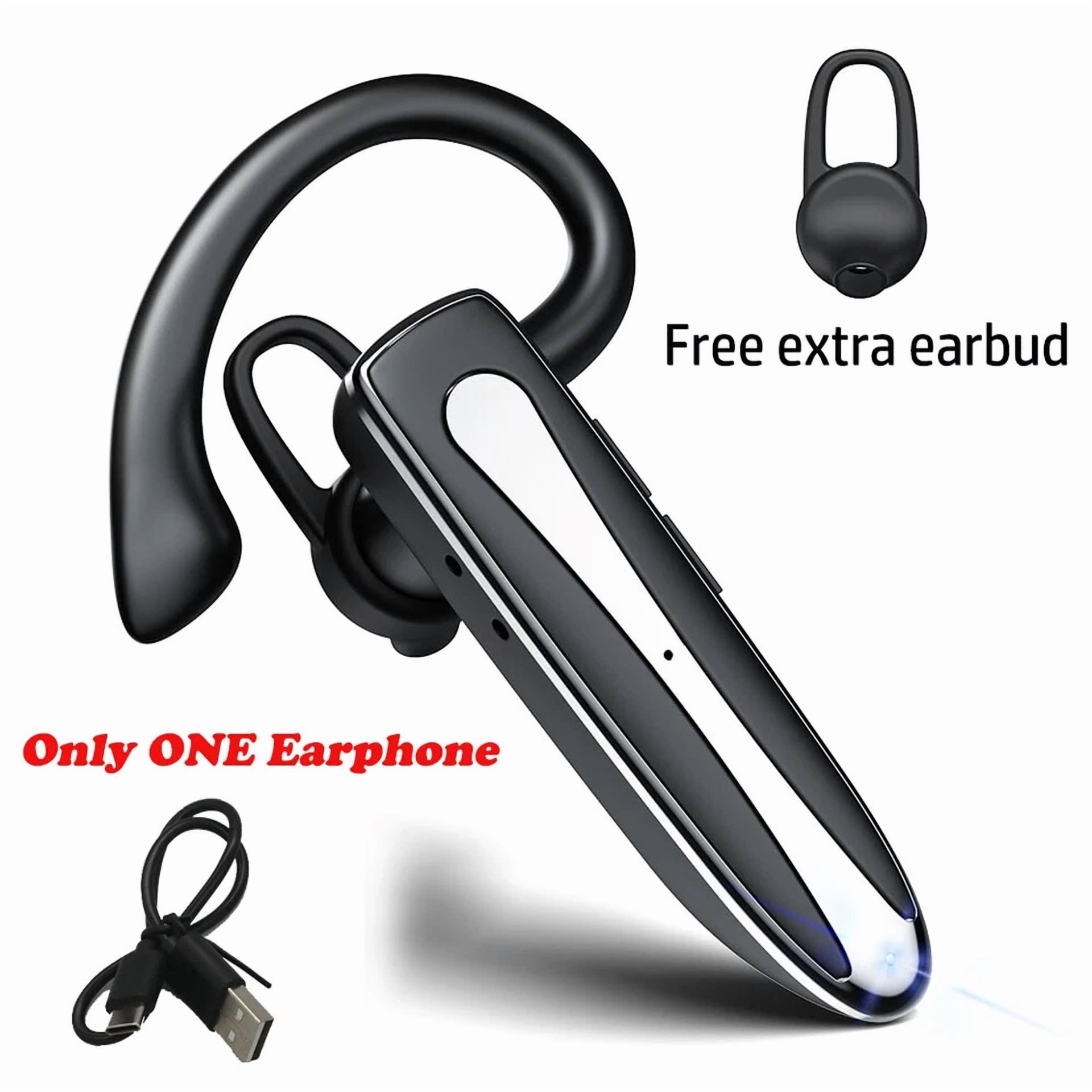 Rhea Wireless Bluetooth 5.2 Handsfree Single Earbud Headset for Truckers (Black, 1 Piece) i5uif
