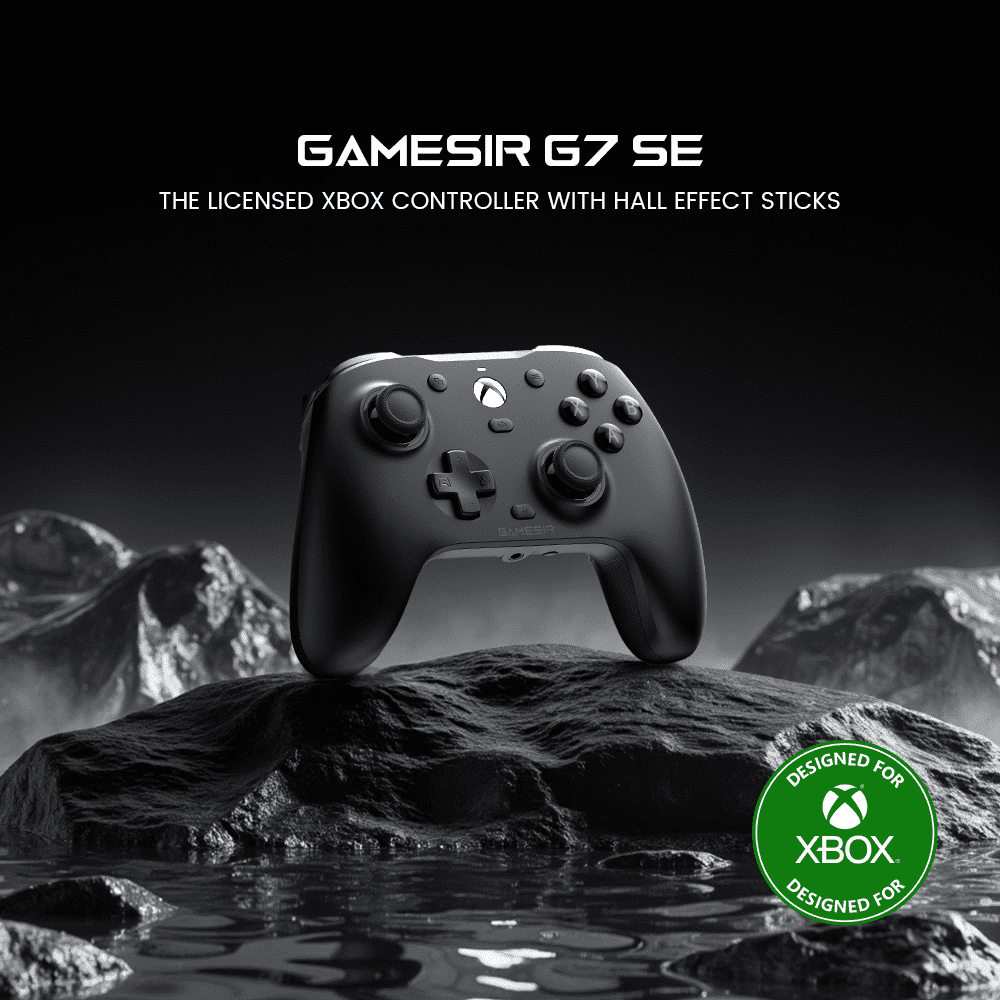 GameSir G7 SE Wired Gaming Controller for Xbox Series X|S and PC, Hall Effect Joysticks and Triggers, Customizable Back Buttons (Black, 1 Count) sua2m