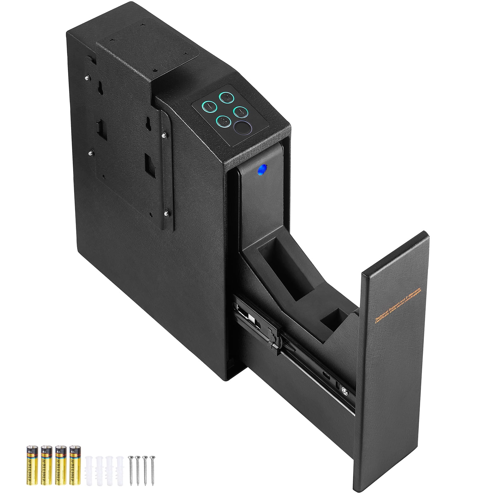 BENTISM Handgun Safe with Biometric Fingerprint and Keypad Access (Black, 1 Pistol Capacity) scwu6