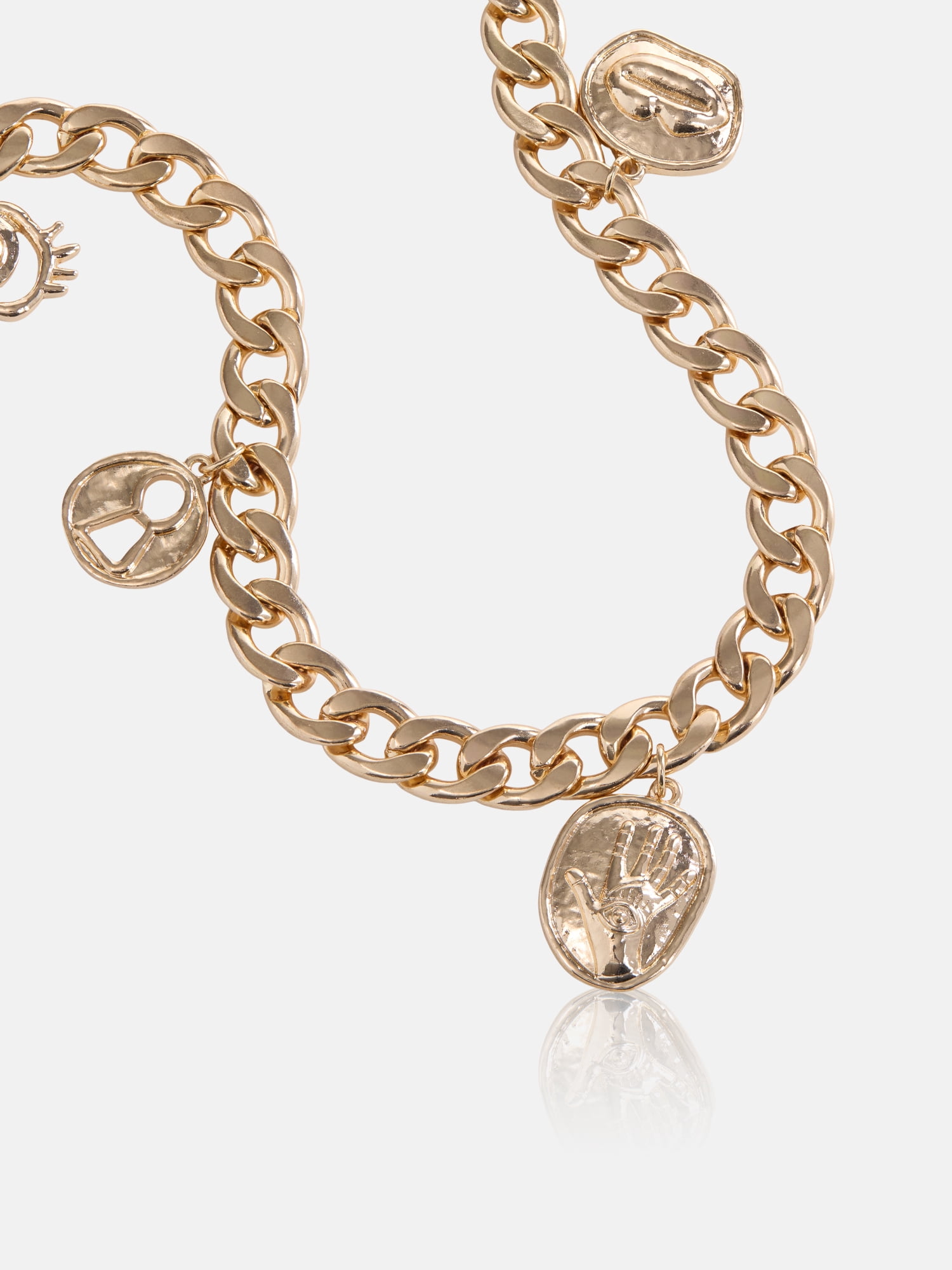 Scoop Devil Wears Prada Women's Gold-Tone Chain Charm Belt (Gold, S-3XL) oxx4g