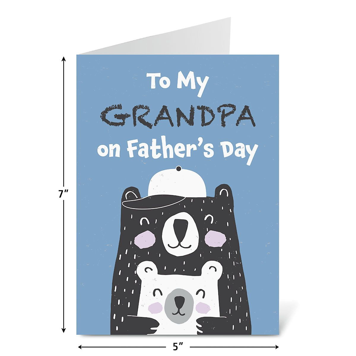 Current Father’s Day Greeting Card for Dad and Grandfather (White, 5 in x 7 in) d3jk3