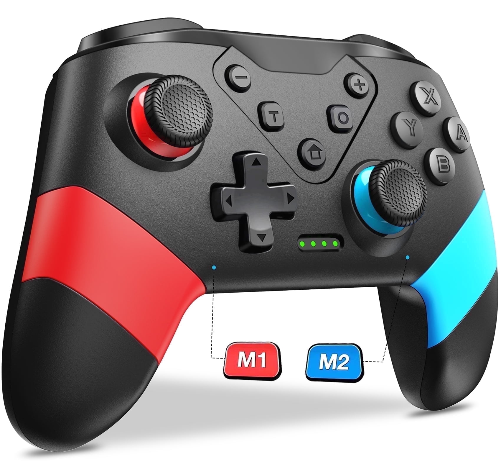 ZRZLMVP Wireless Pro Controller for Switch/OLED/Lite, Programmable Back Paddles, Turbo & 6-Axis Gyro (Black) sem9l