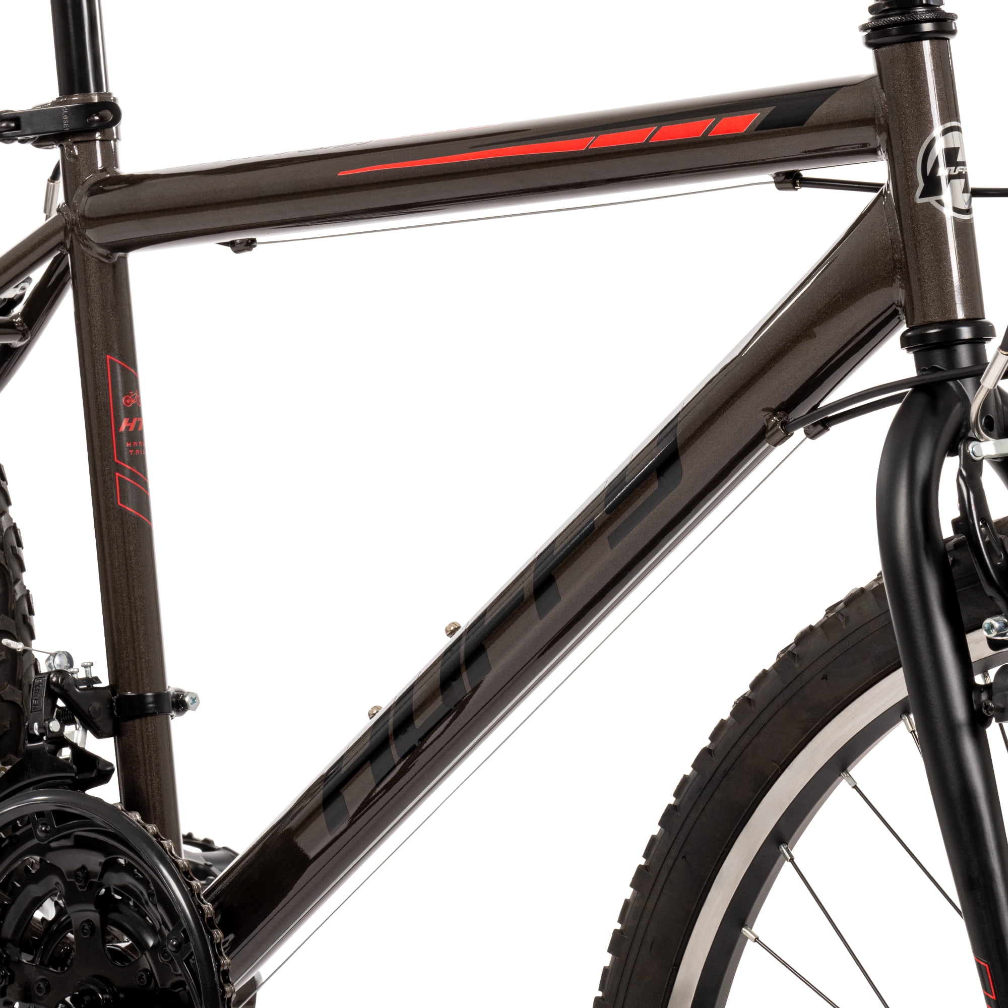 Huffy North Peak Mountain Bike, 15-Speed All-Terrain Bicycle (Charcoal Gray, 26 in) 0okqf