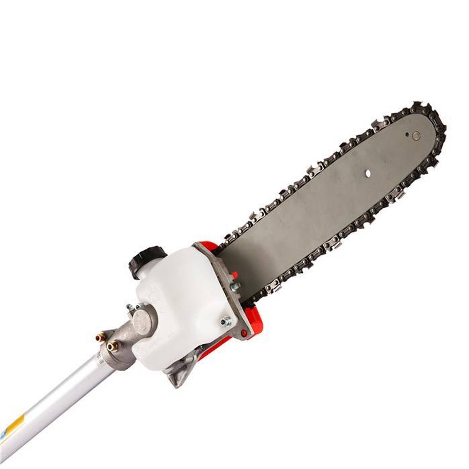 Adnoom 58cc Gas Pole Saw Chainsaw for Tree Trimming, Extendable Branch Cutter with 11.5 in Guide Bar (Red, 10 ft) vujqf