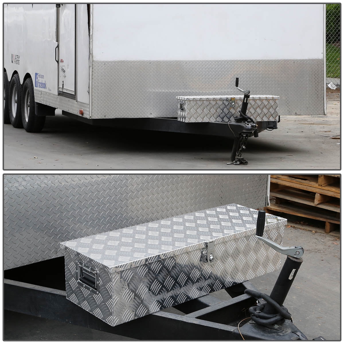 DNA Motoring Aluminum Pickup Truck Bed Trailer Storage Tool Box (Silver, 30 in x 13 in x 10 in) cx6rs