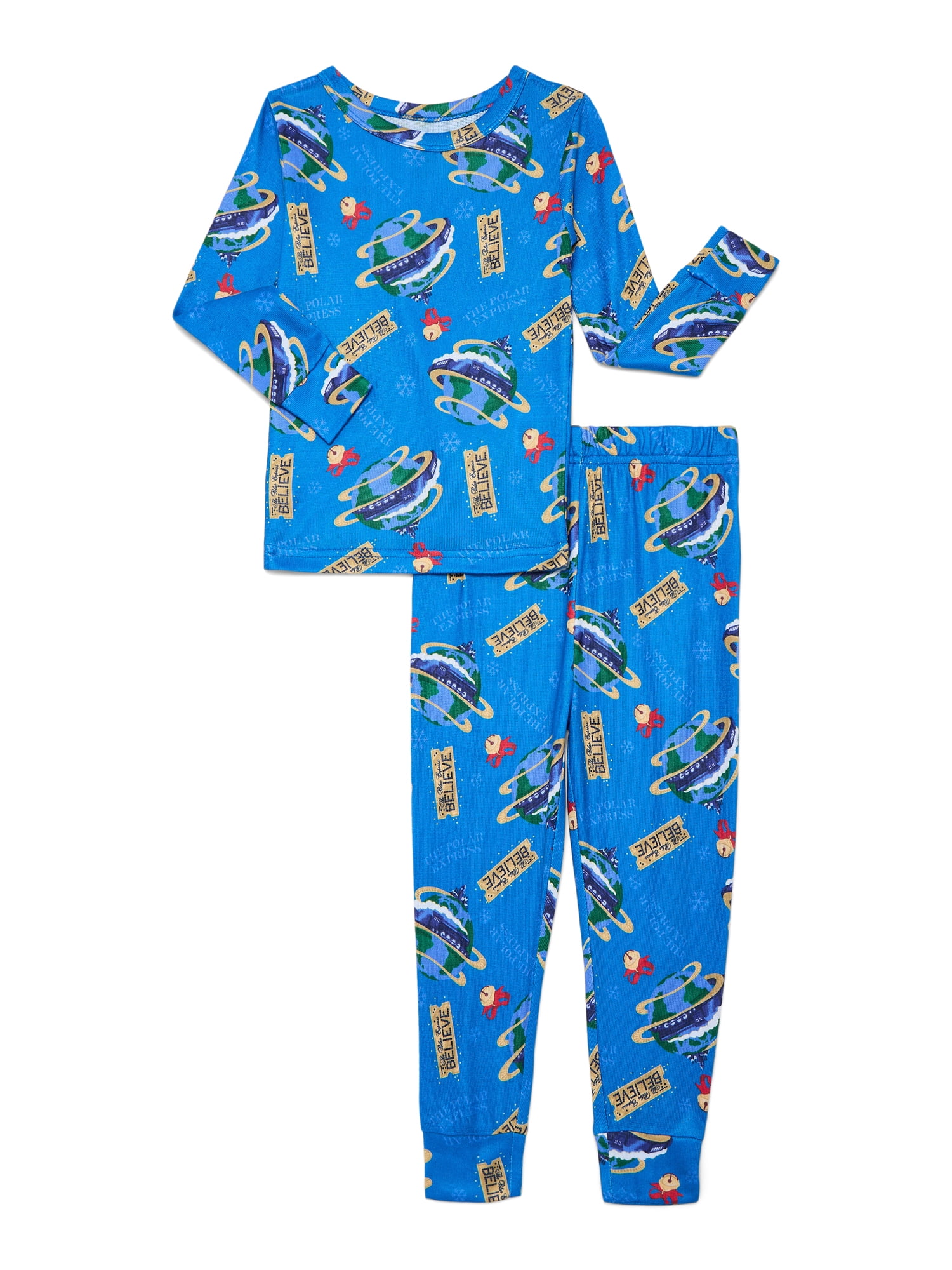 Polar Express Toddlers' Christmas Snug Fit Pajama Set (Multi, 2T) r1eyt